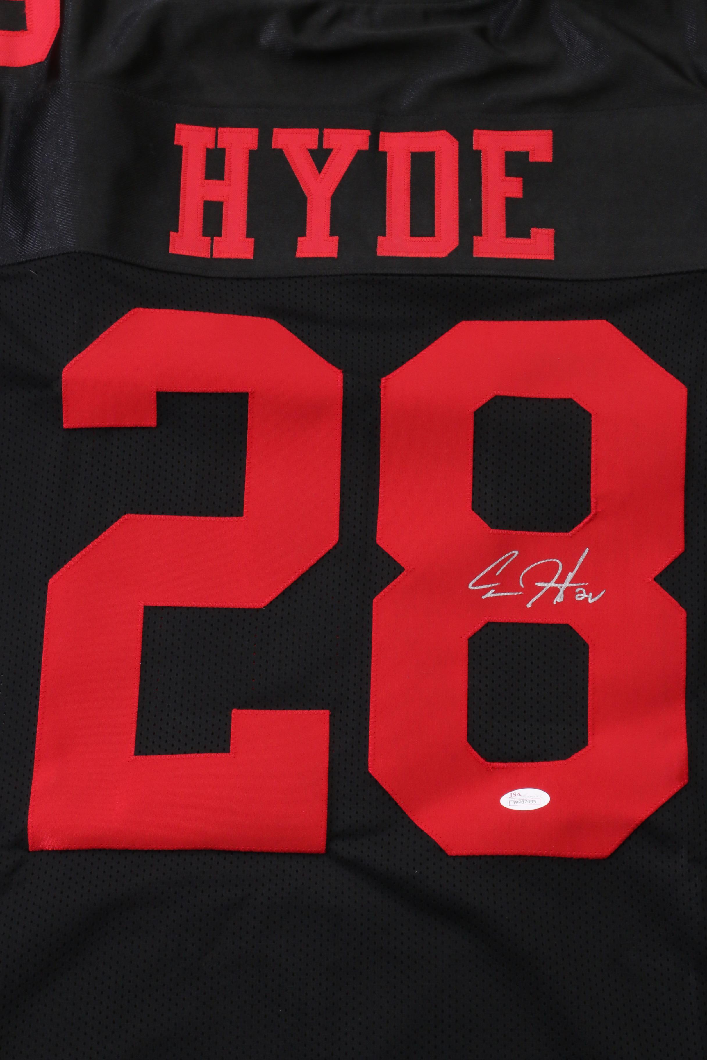 Carlos Hyde Signed 49ers Jersey  COA