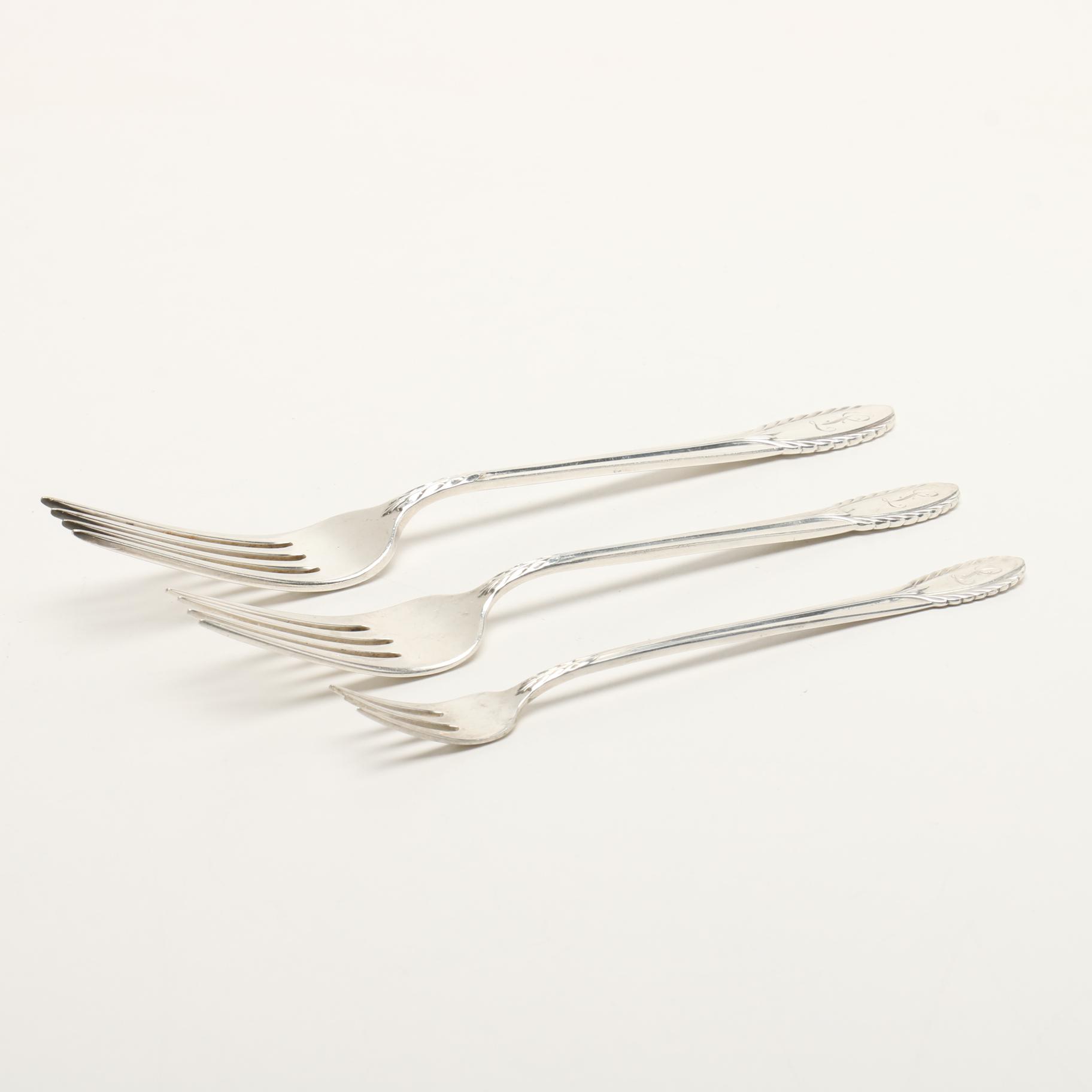International Silver Company "Trousseau" Sterling Silver Flatware in Case