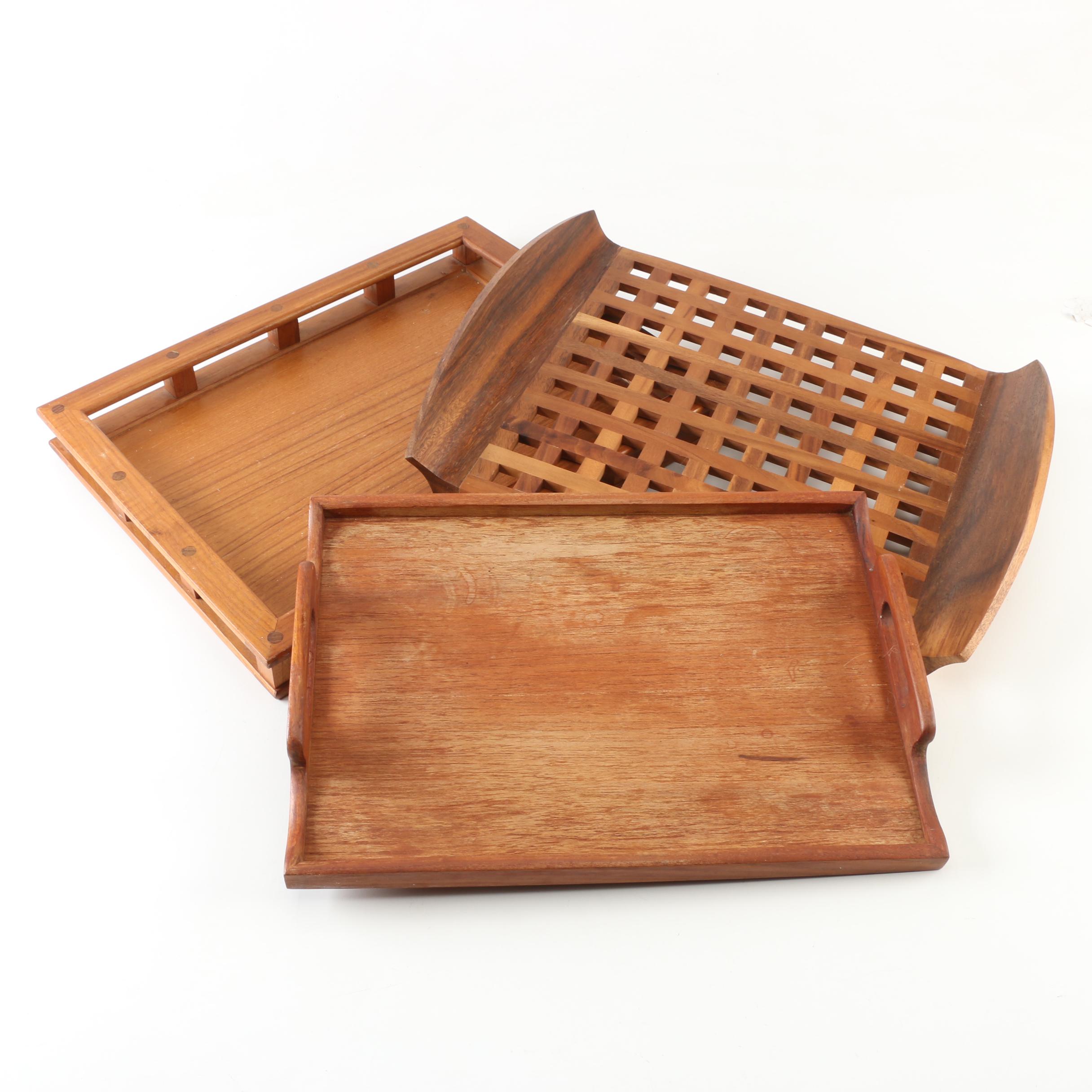 Mid-Century Dansk and Kalmar Teak Serving Trays