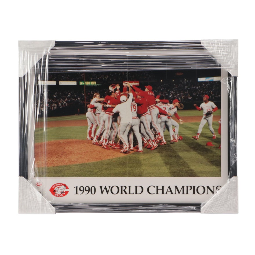 1990 Cincinnati Reds "World Champions" Professionally Framed Photo Print