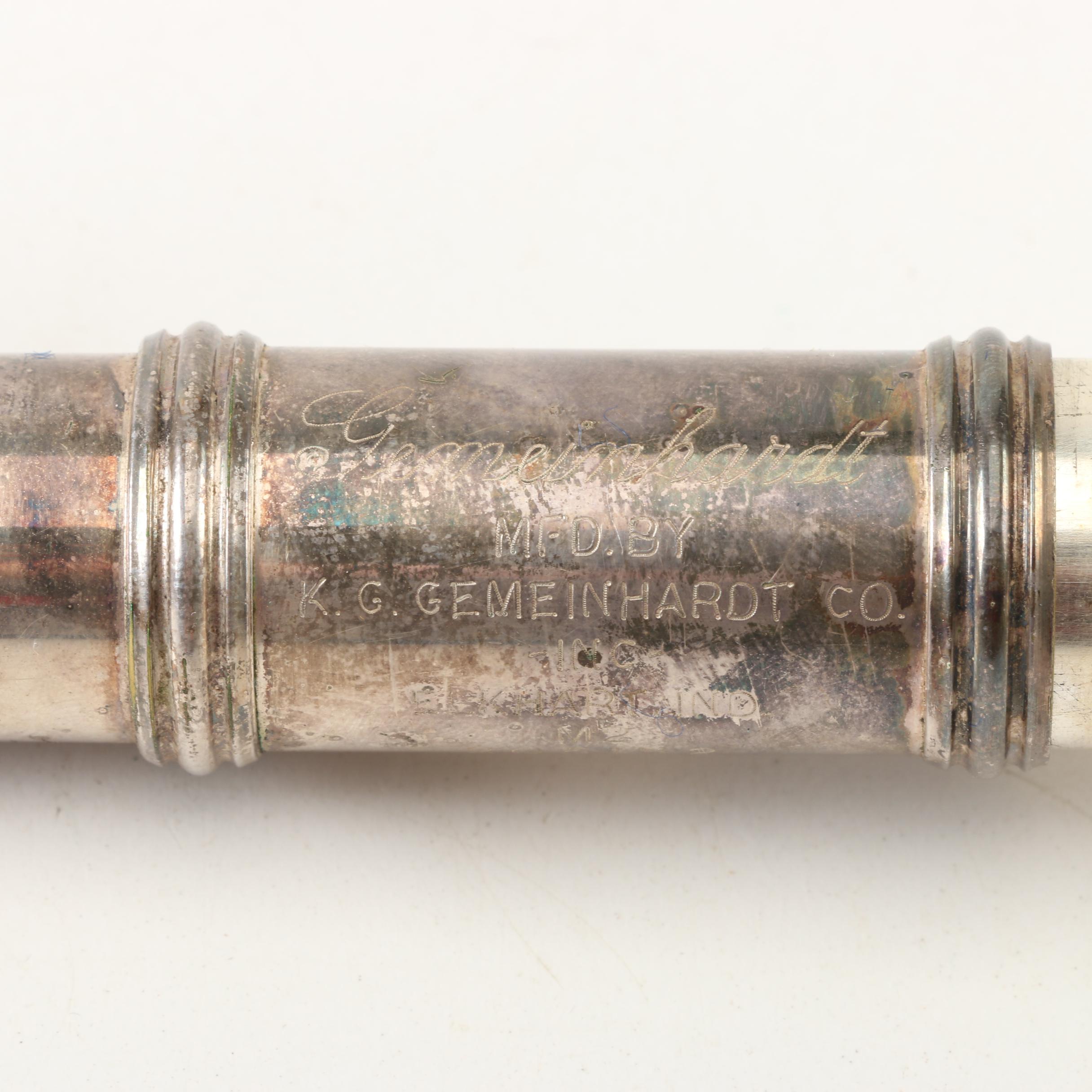 Gemeinhardt M2 Silver Plated Flute with Carrying Case, circa 1962-1965