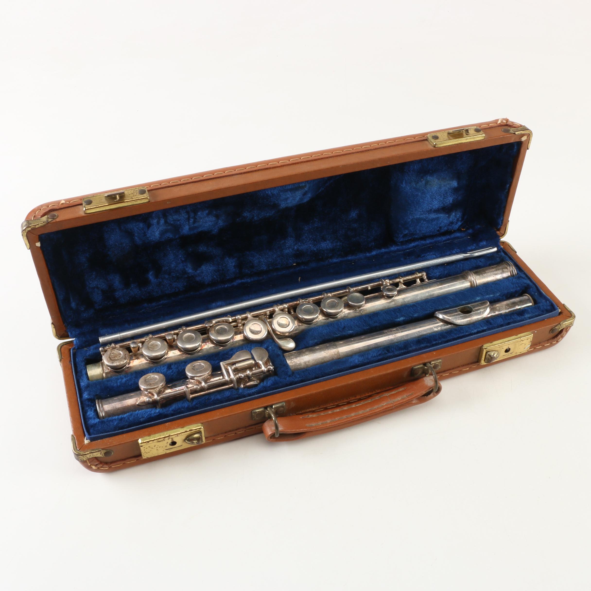 Gemeinhardt M2 Silver Plated Flute with Carrying Case, circa 1962-1965