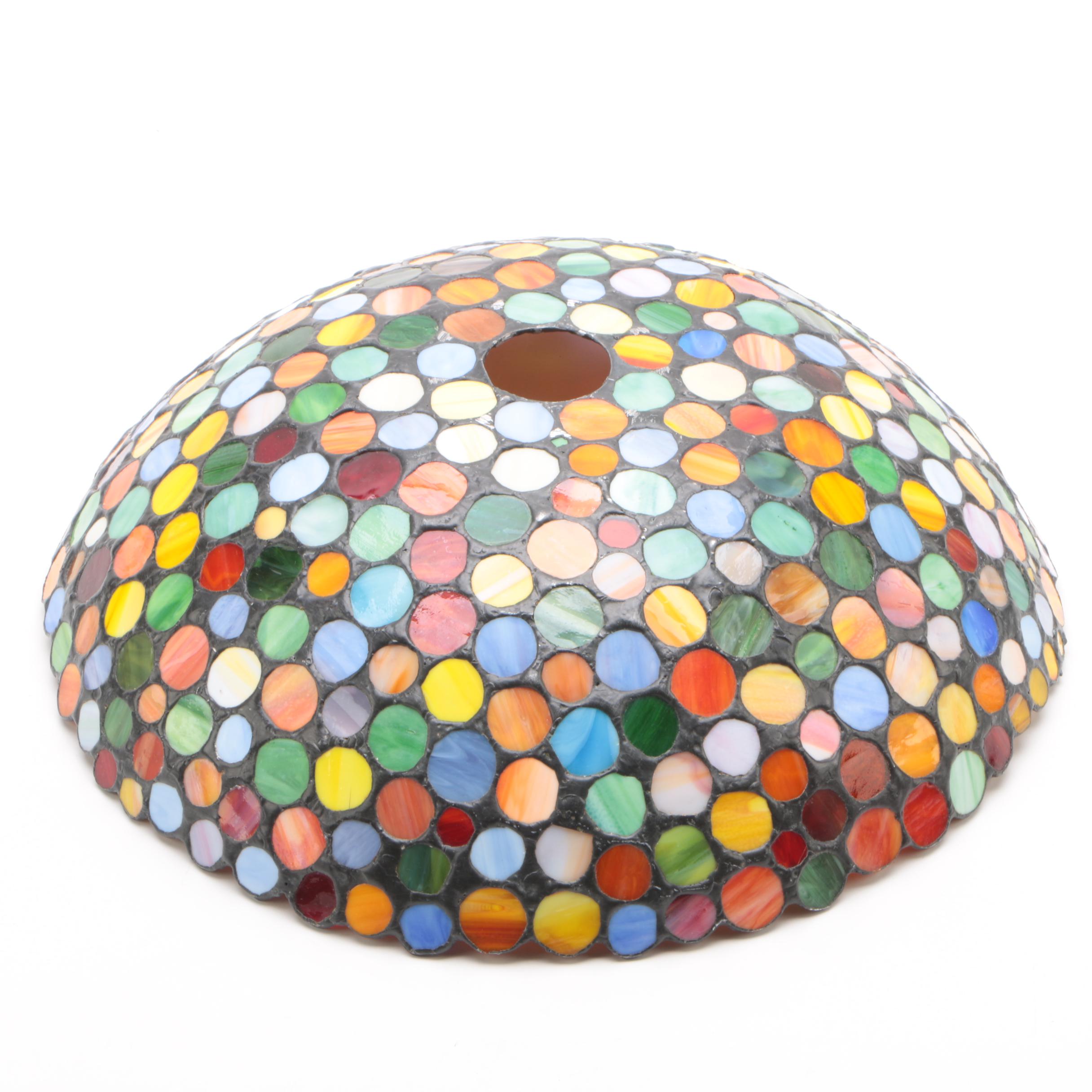 Stained Glass Multicolored Lampshade, Late 20th Century