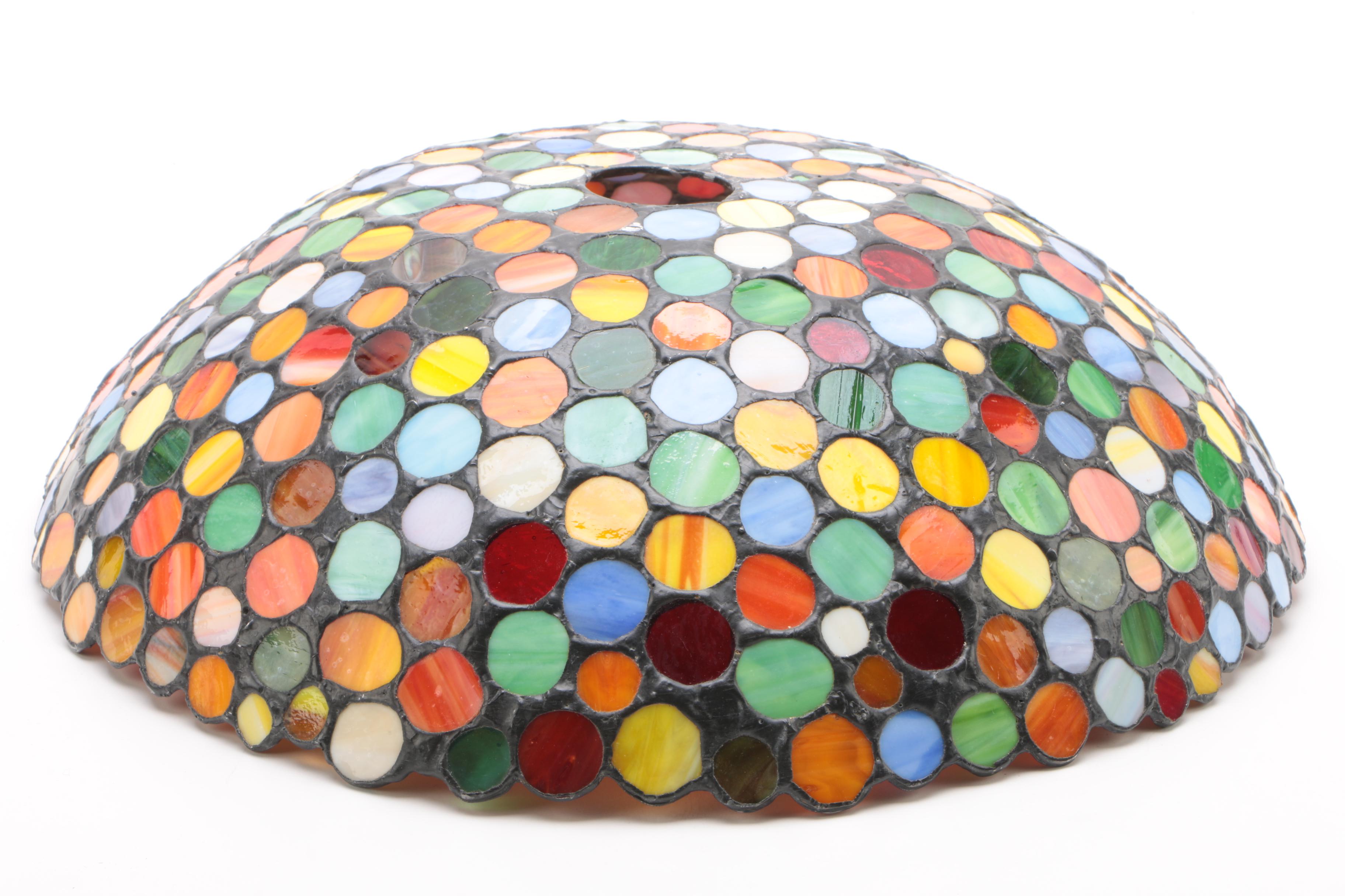 Stained Glass Multicolored Lampshade, Late 20th Century