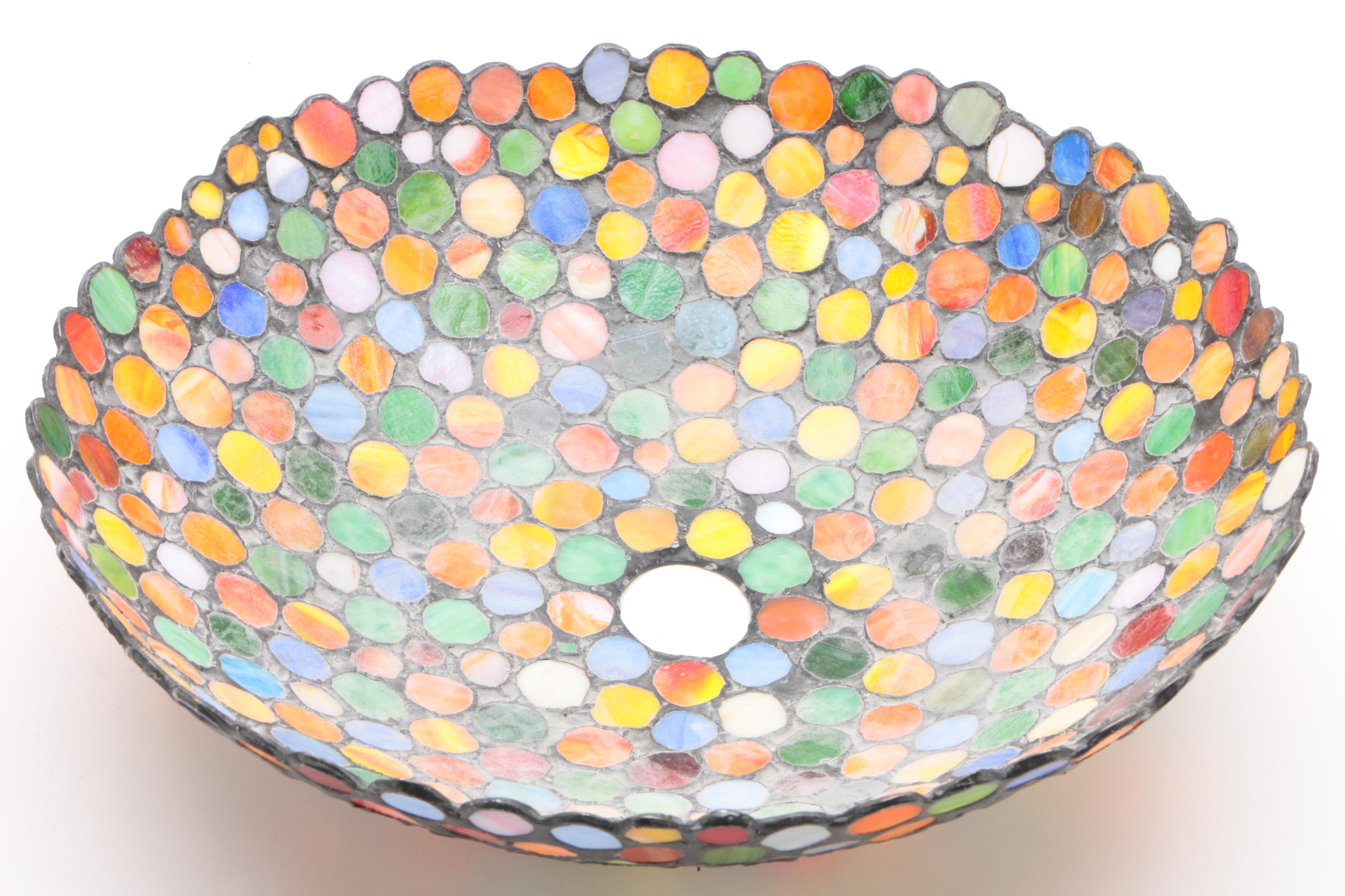 Stained Glass Multicolored Lampshade, Late 20th Century