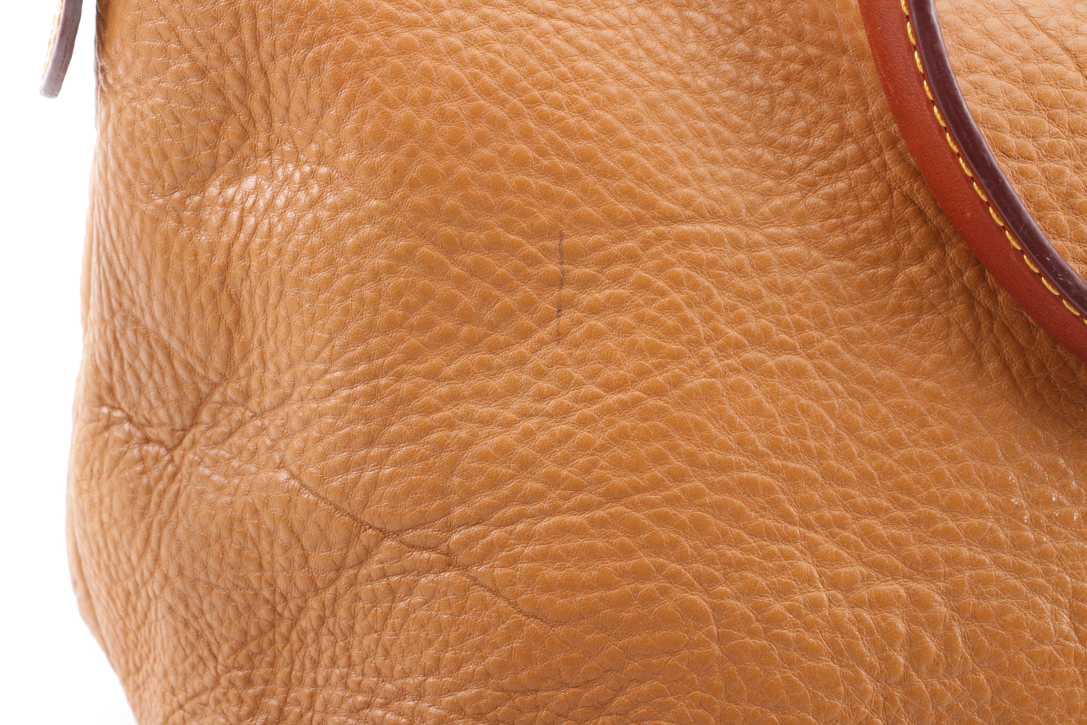 Vintage Dooney & Bourke Florentine Vachetta Leather Domed Satchel