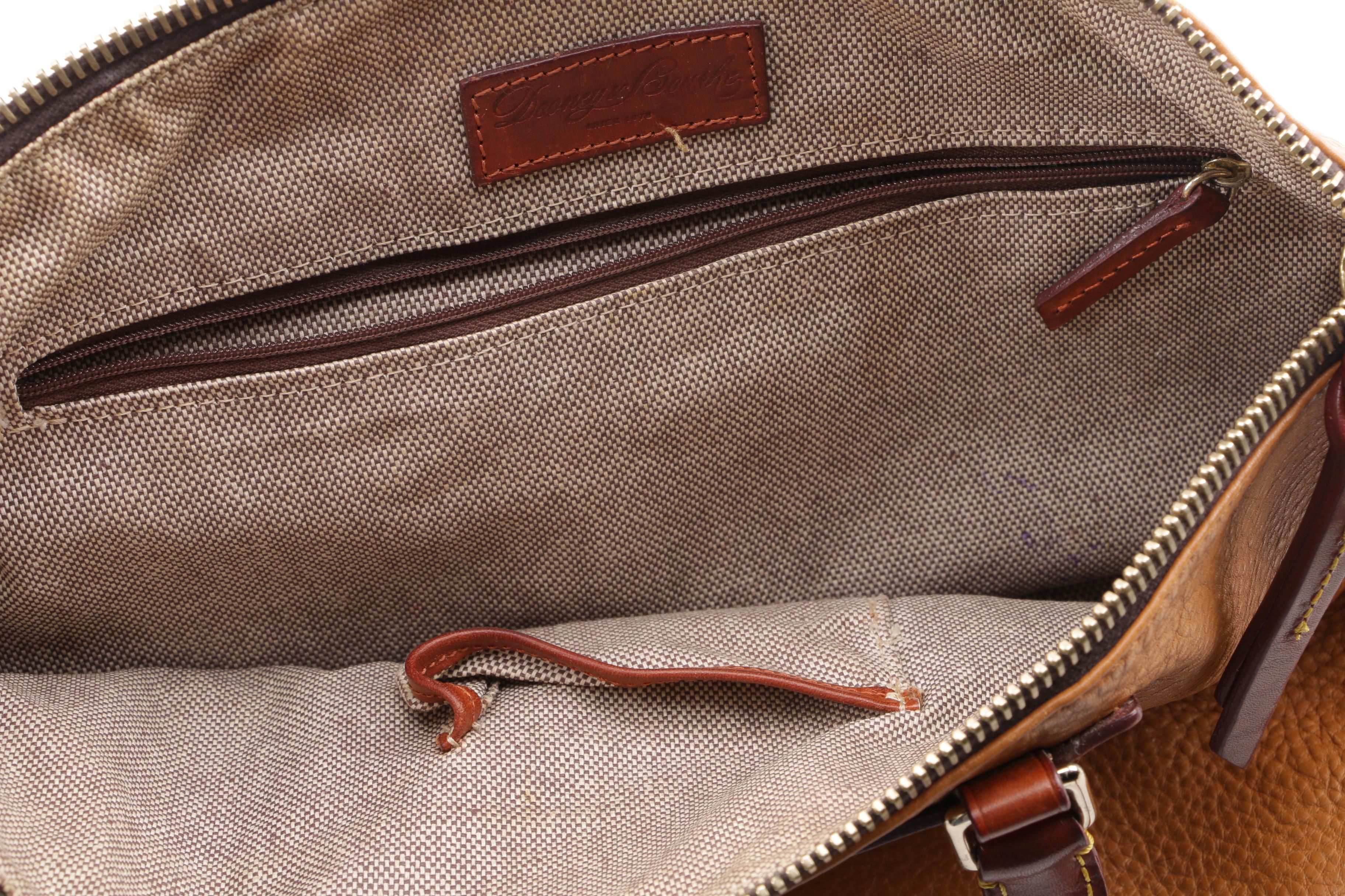 Vintage Dooney & Bourke Florentine Vachetta Leather Domed Satchel