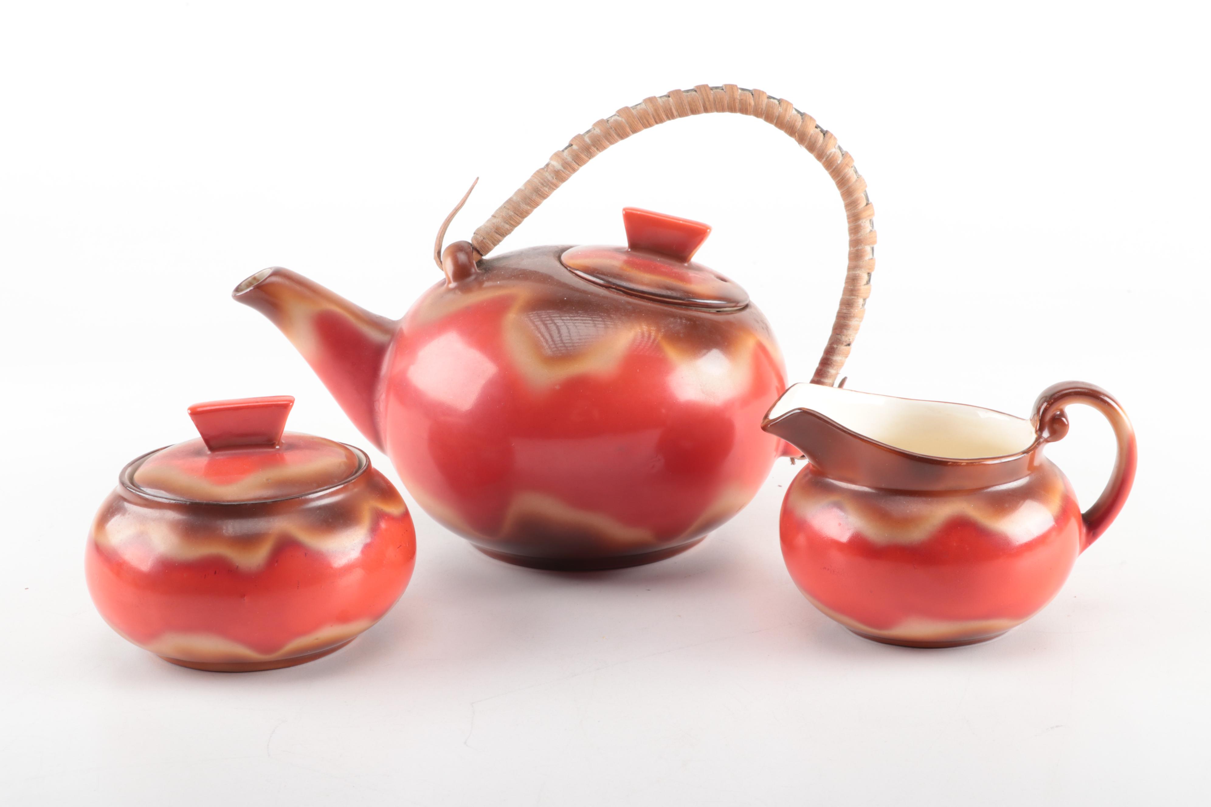Mid Century European Ceramic Tea Set