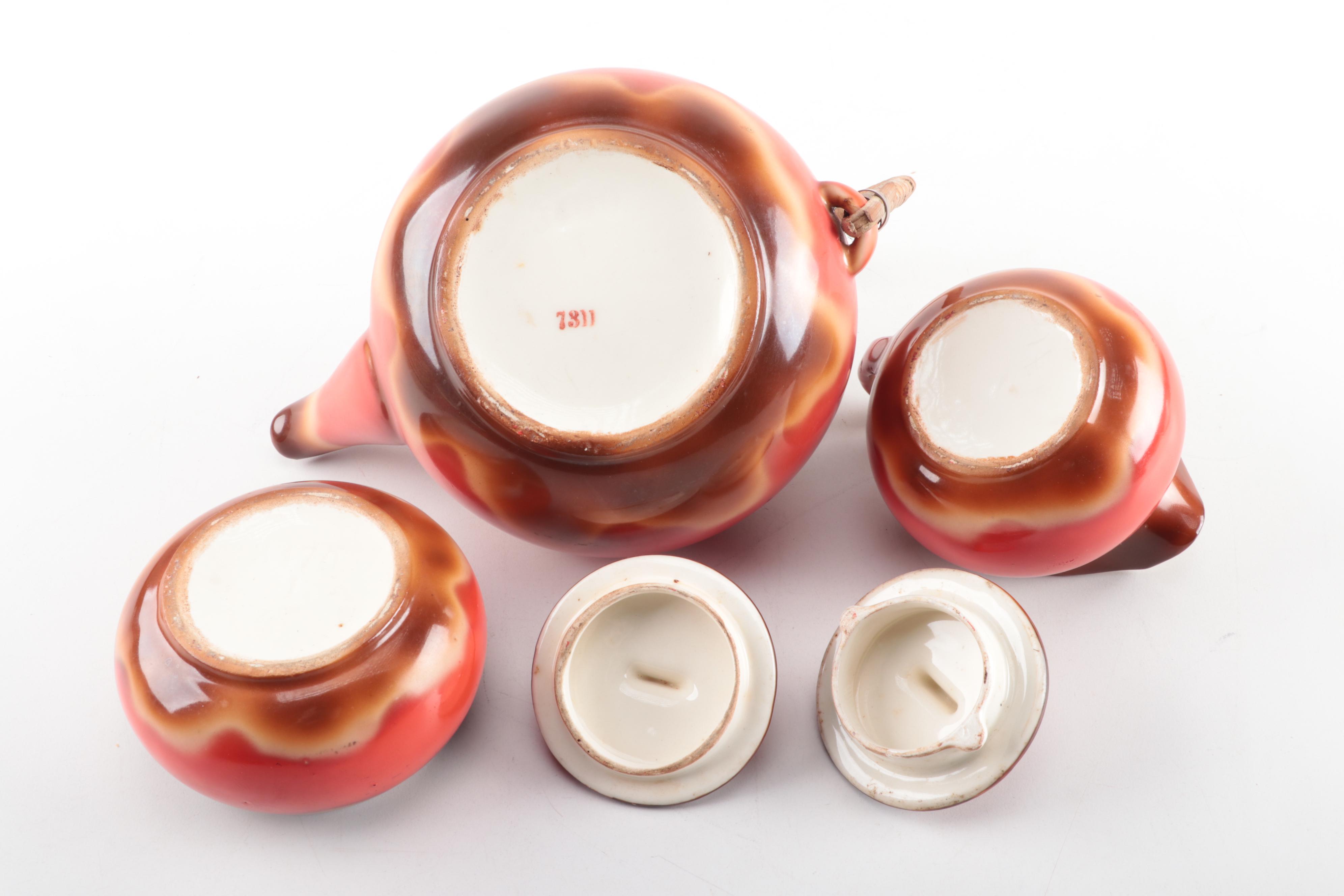 Mid Century European Ceramic Tea Set