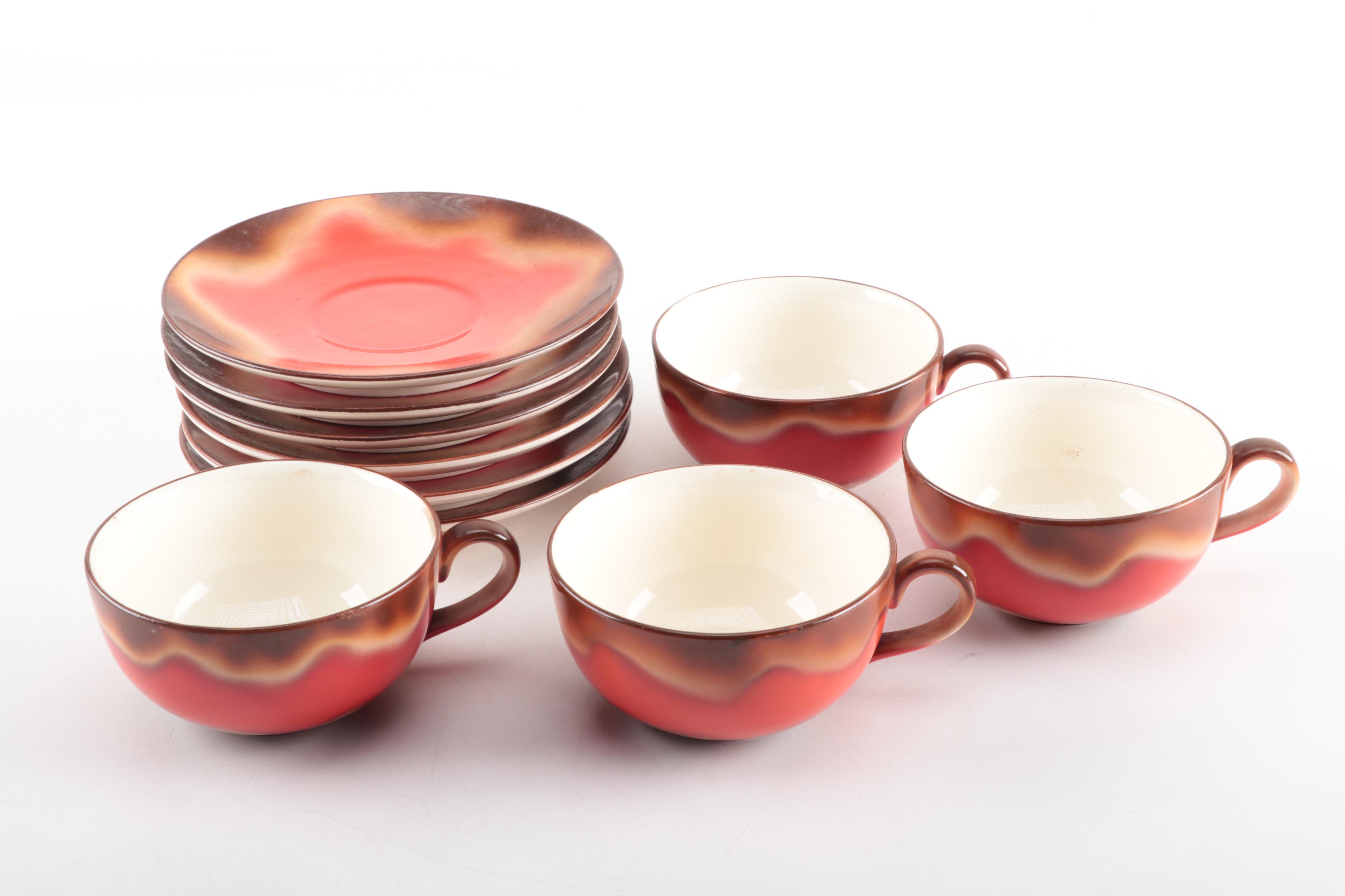 Mid Century European Ceramic Tea Set