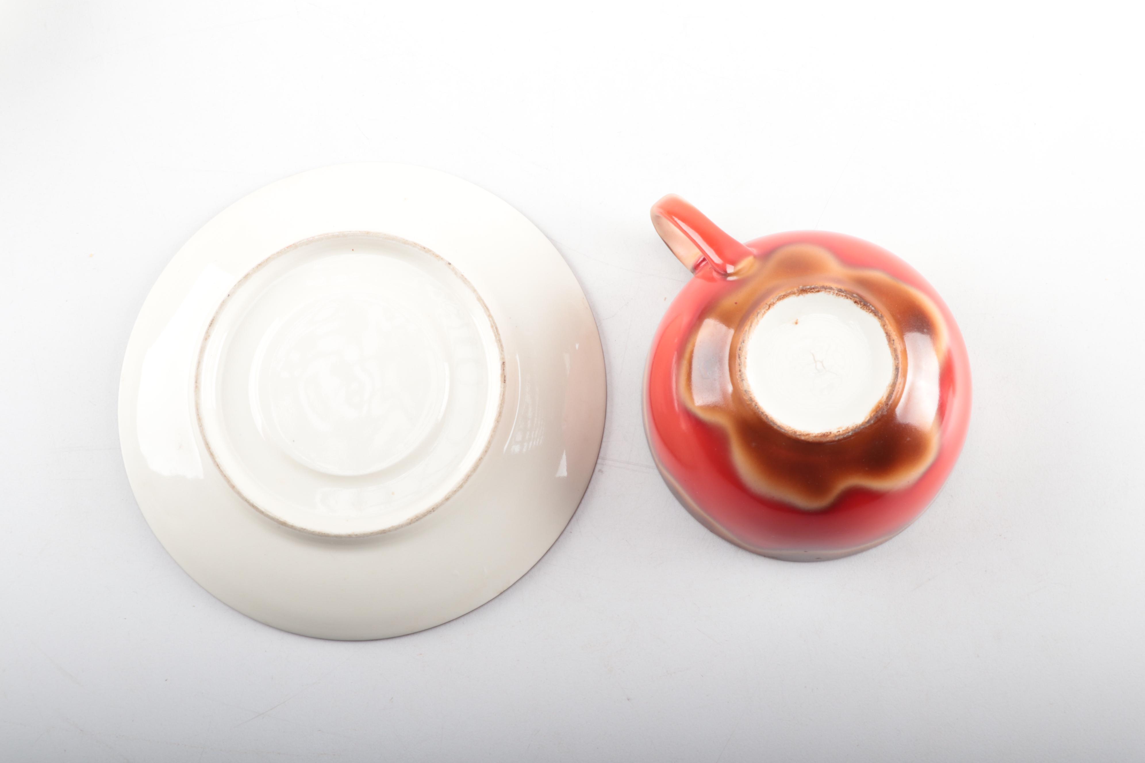 Mid Century European Ceramic Tea Set