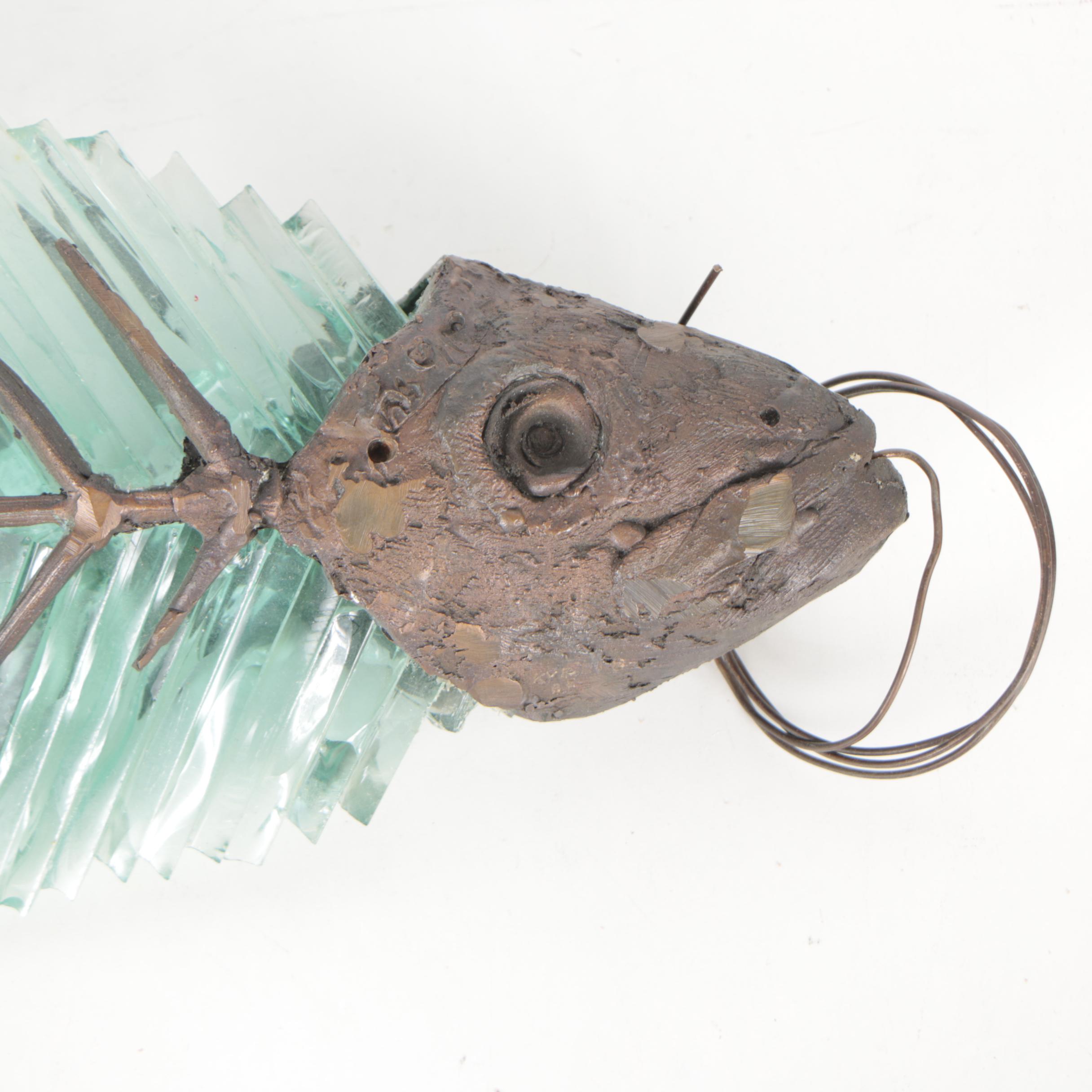 Yorgos Kypris Cast Bronze and Tinted Glass Sculpture "Ice Box"