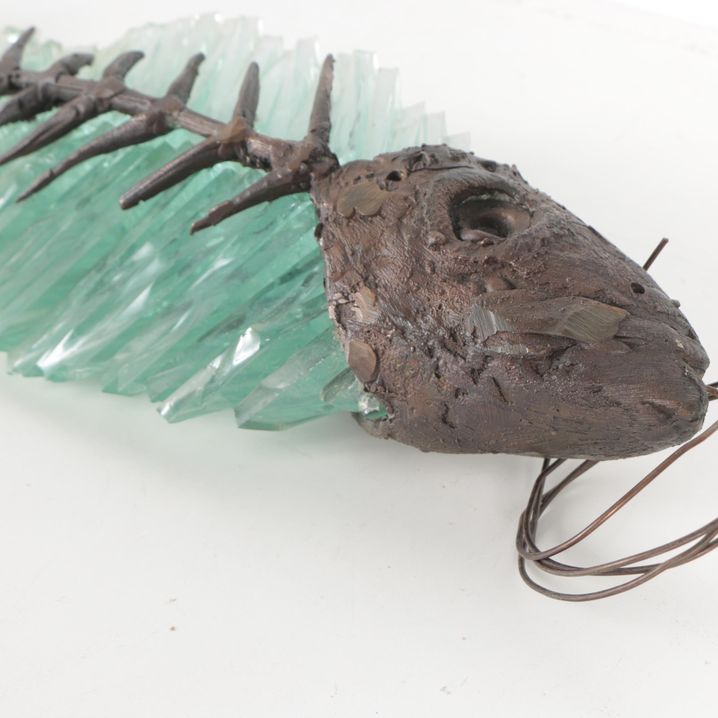 Yorgos Kypris Cast Bronze and Tinted Glass Sculpture "Ice Box"