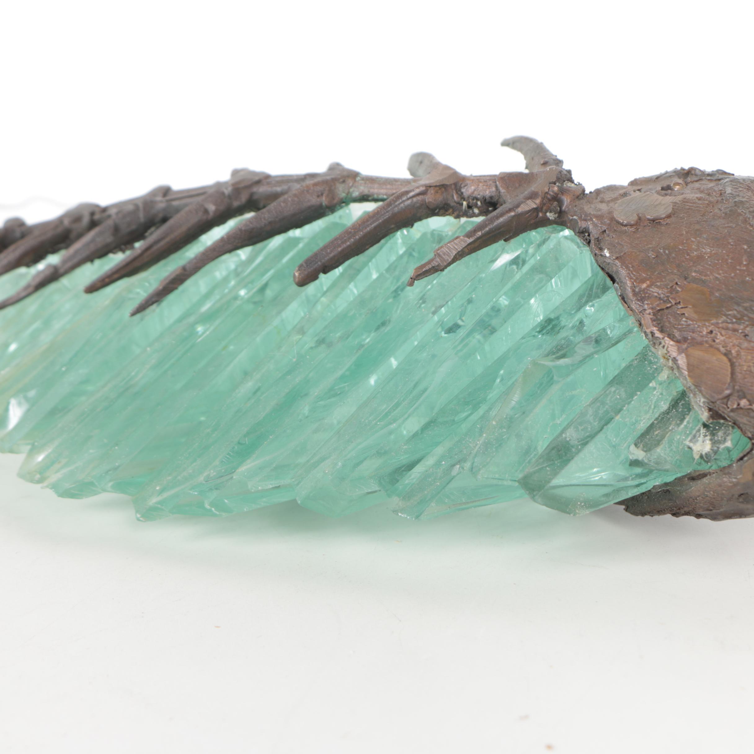 Yorgos Kypris Cast Bronze and Tinted Glass Sculpture "Ice Box"