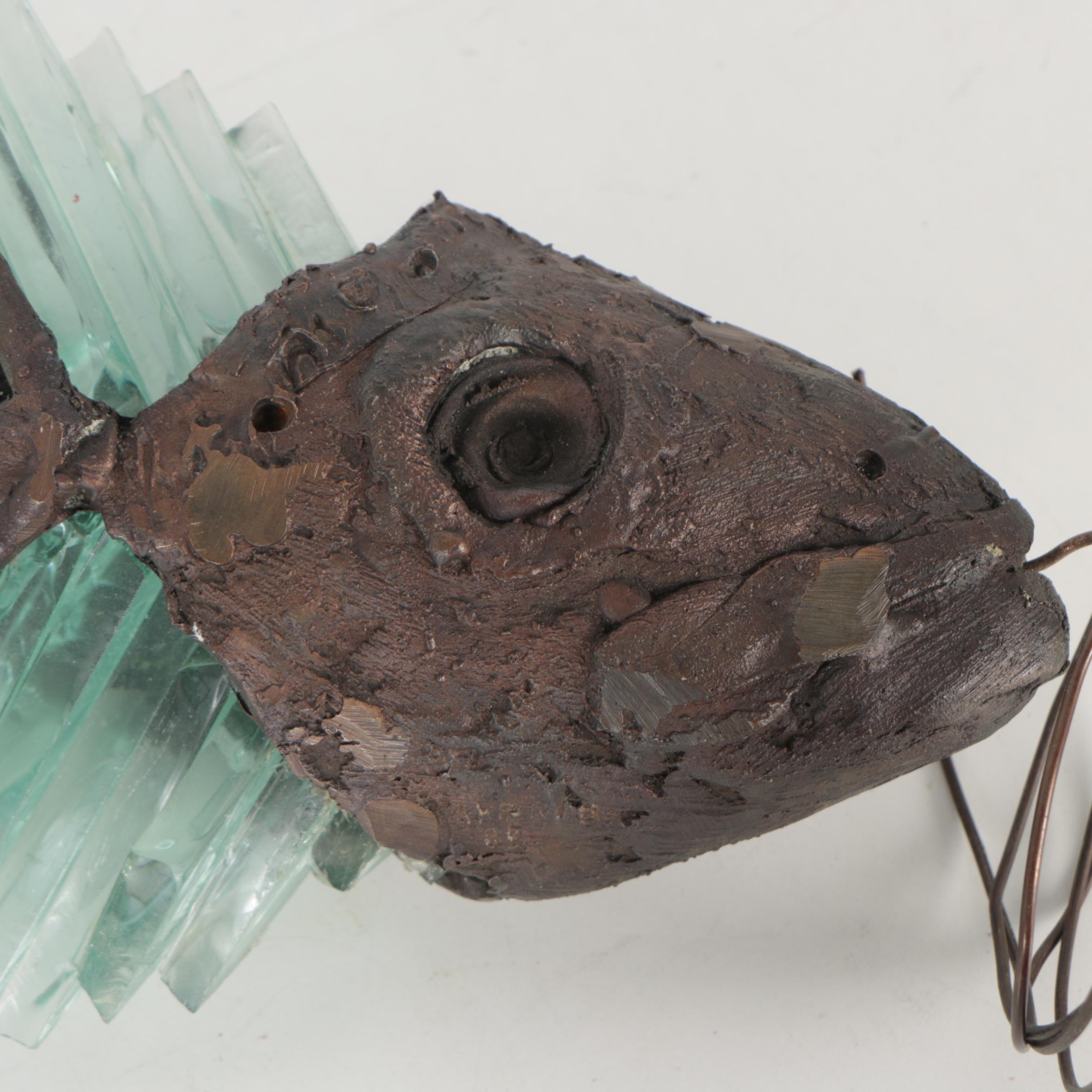 Yorgos Kypris Cast Bronze and Tinted Glass Sculpture "Ice Box"