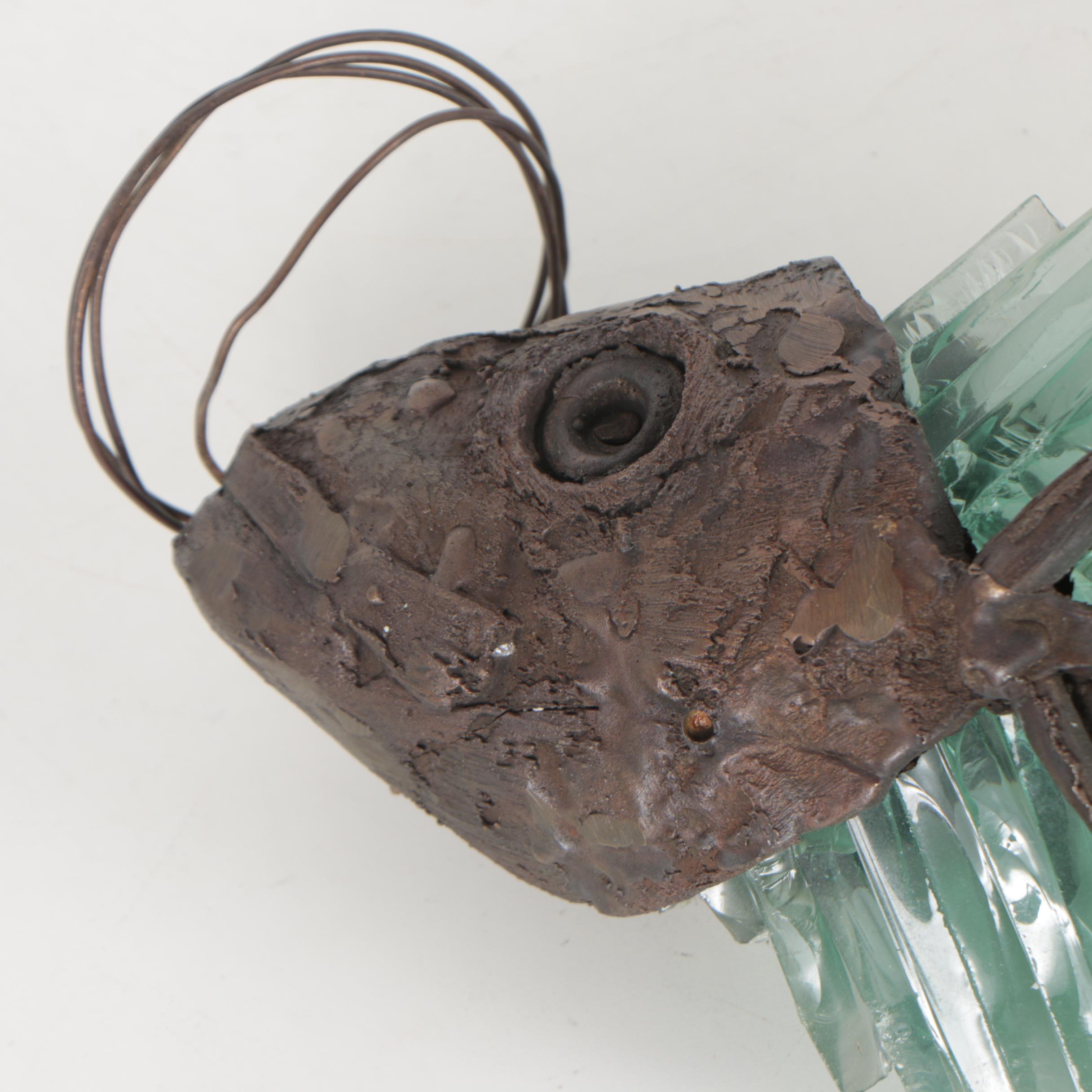 Yorgos Kypris Cast Bronze and Tinted Glass Sculpture "Ice Box"