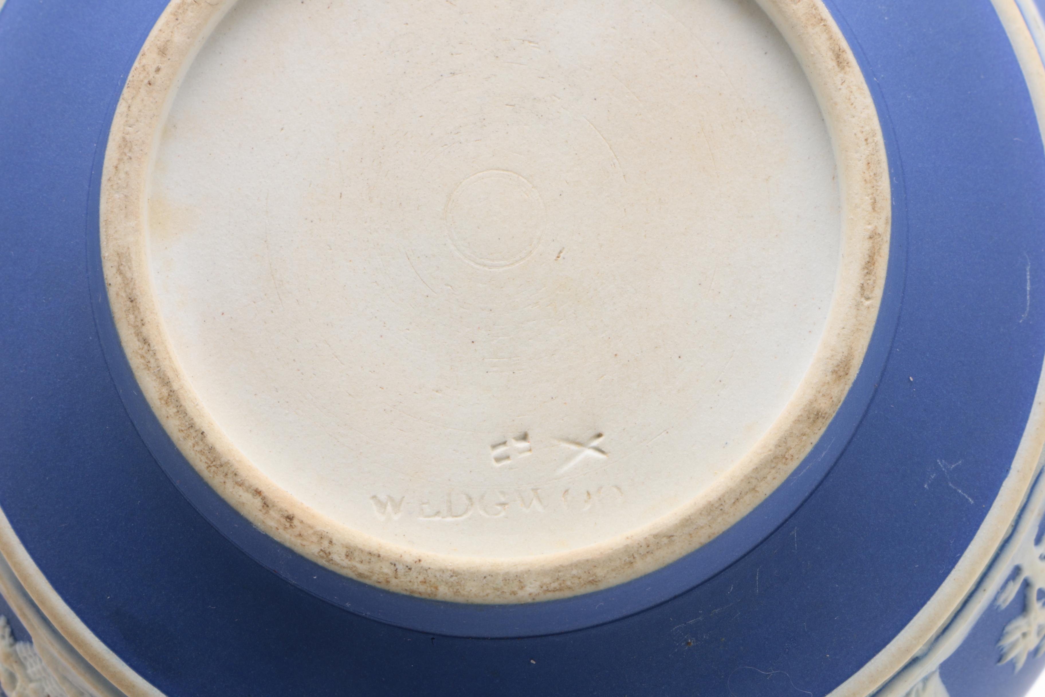 Wedgwood Jasperware Pin Trays and Tableware including Antique Sugar Bowl