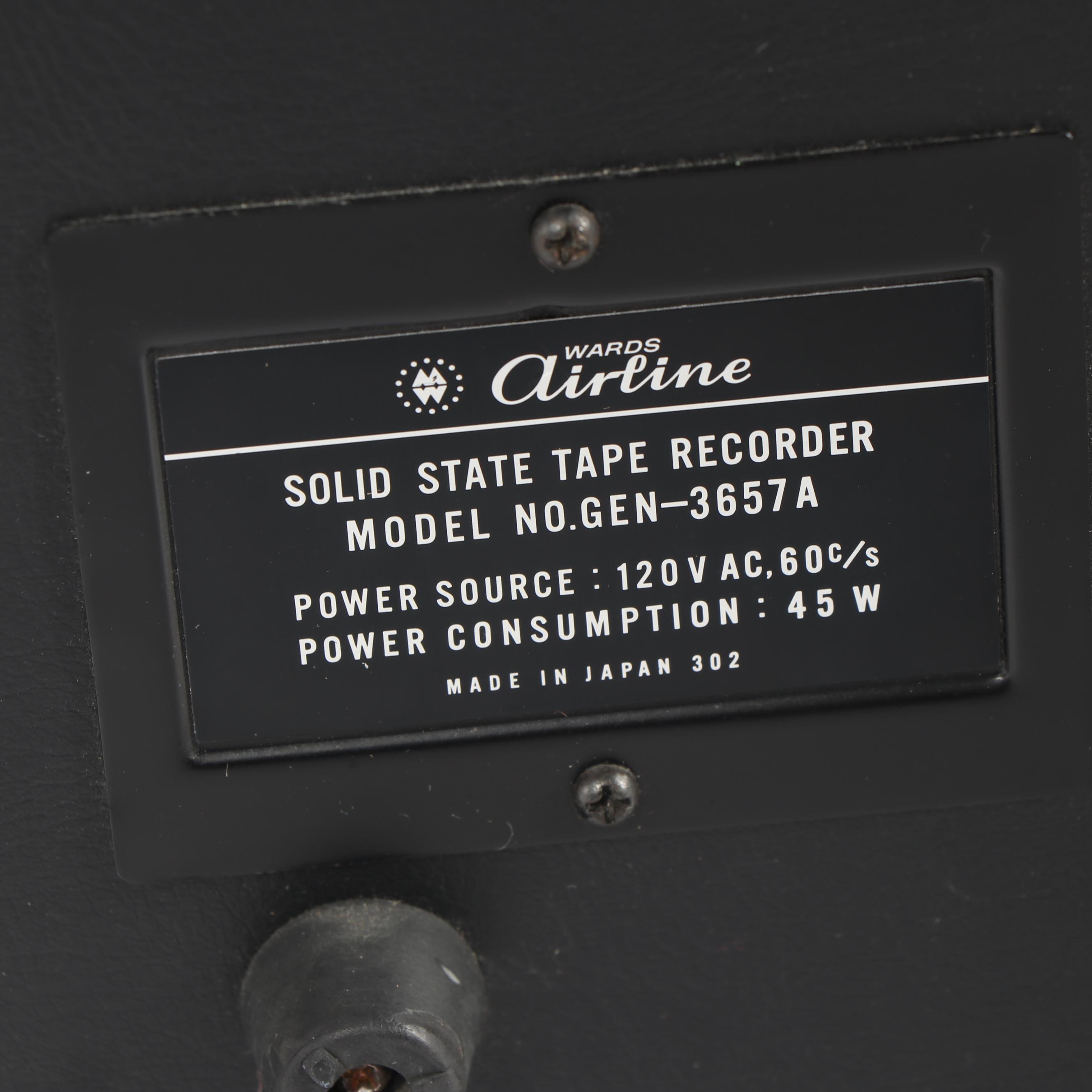 Wards Airline Solid State Tape Recorder, c. 1960s