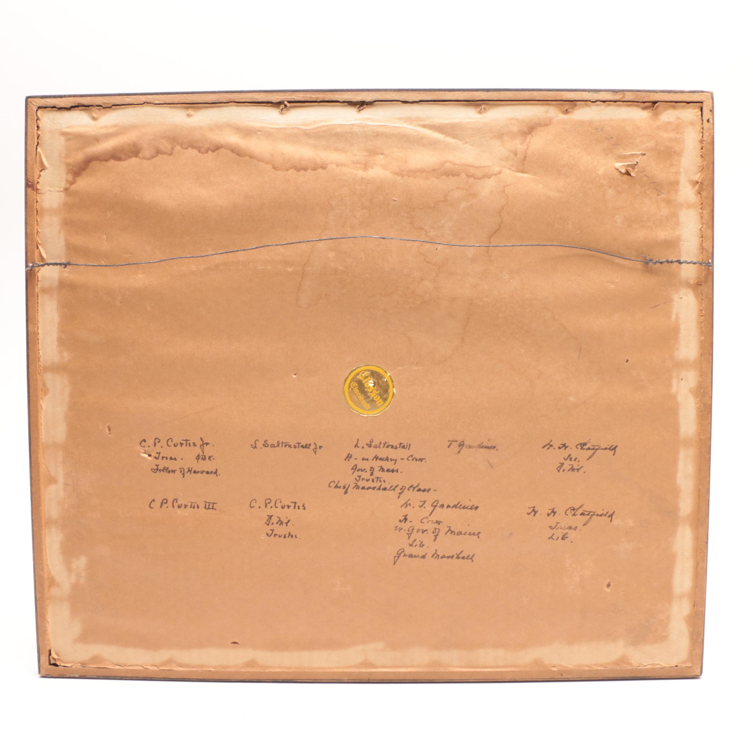 1939 Harvard University "Porcellian Club" Signed by Pictured Members