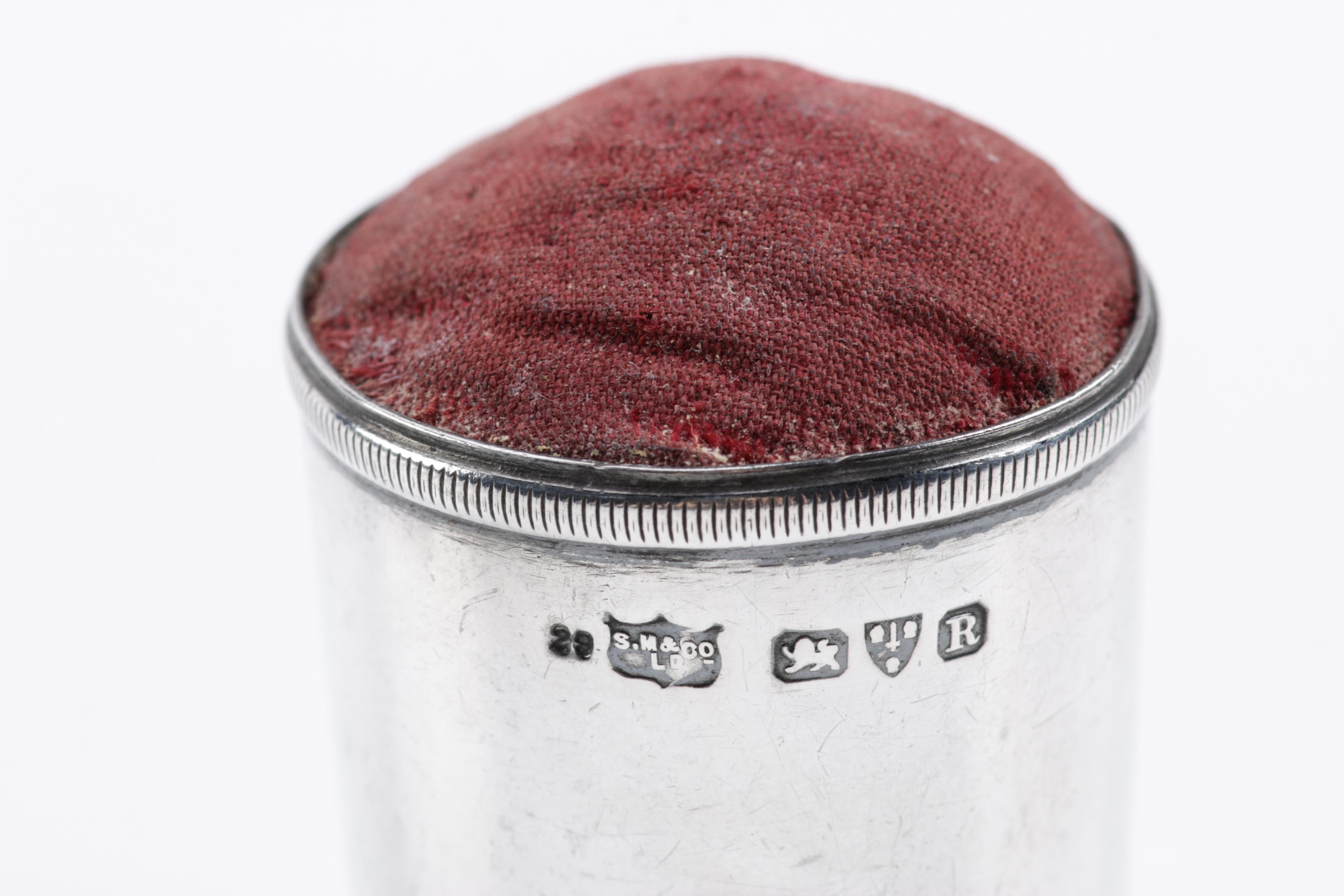 Sampson Mordan & Co. English Sterling Silver Pin Cushion, 1900