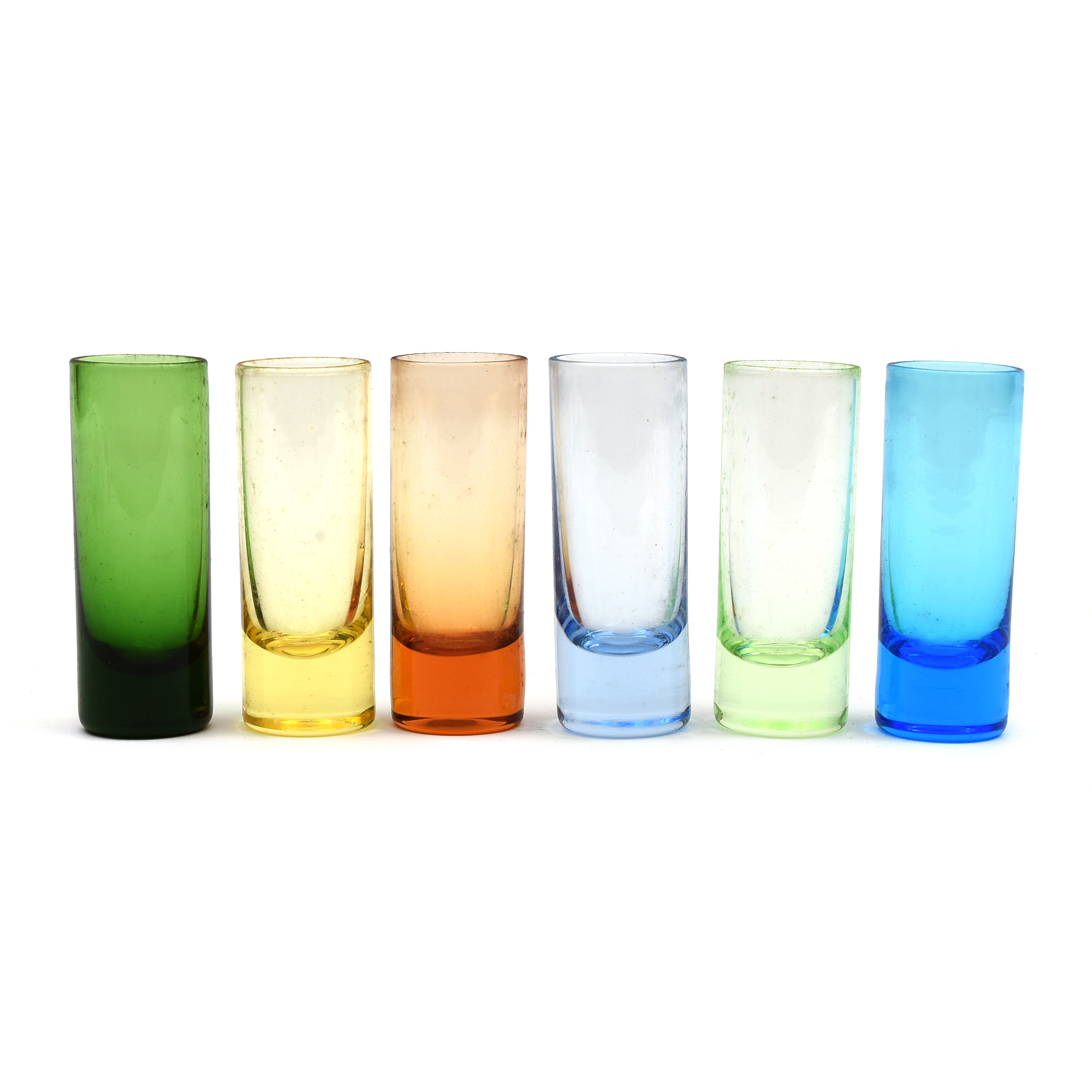 Multi-Colored Shot Glasses, Set of Six
