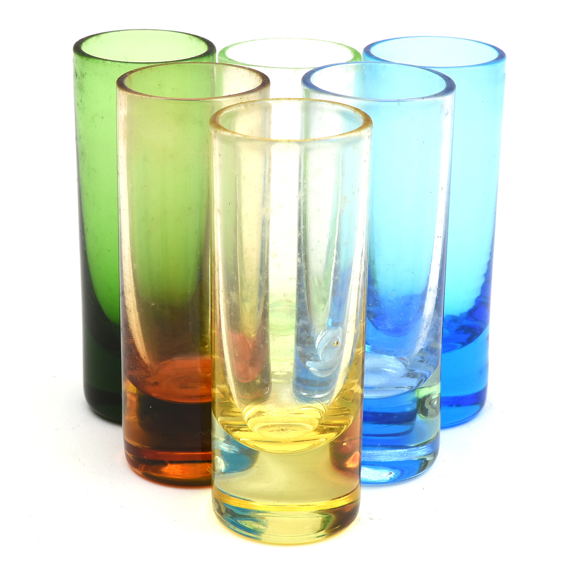 Multi-Colored Shot Glasses, Set of Six