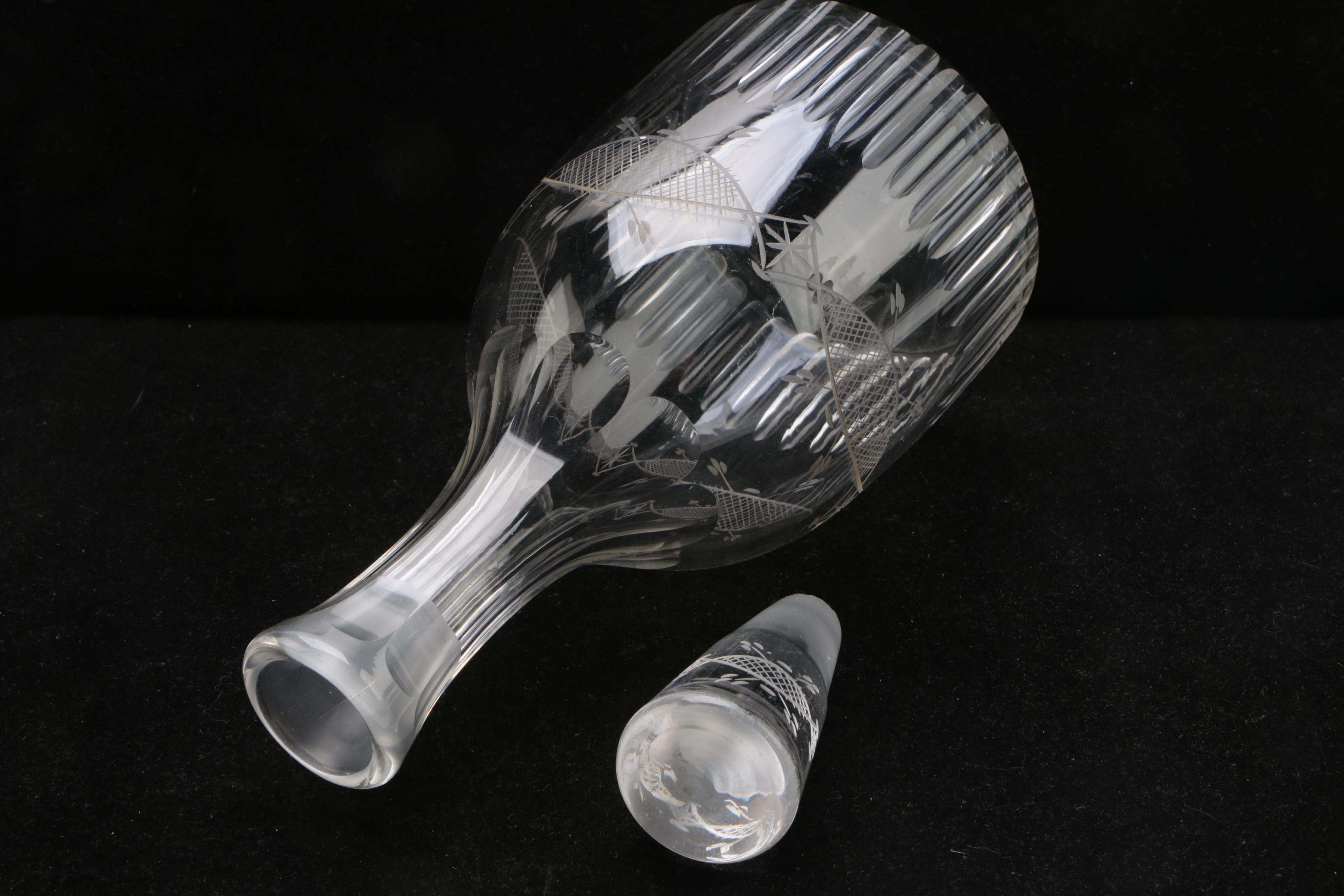 Etched and Cut Glass Decanters