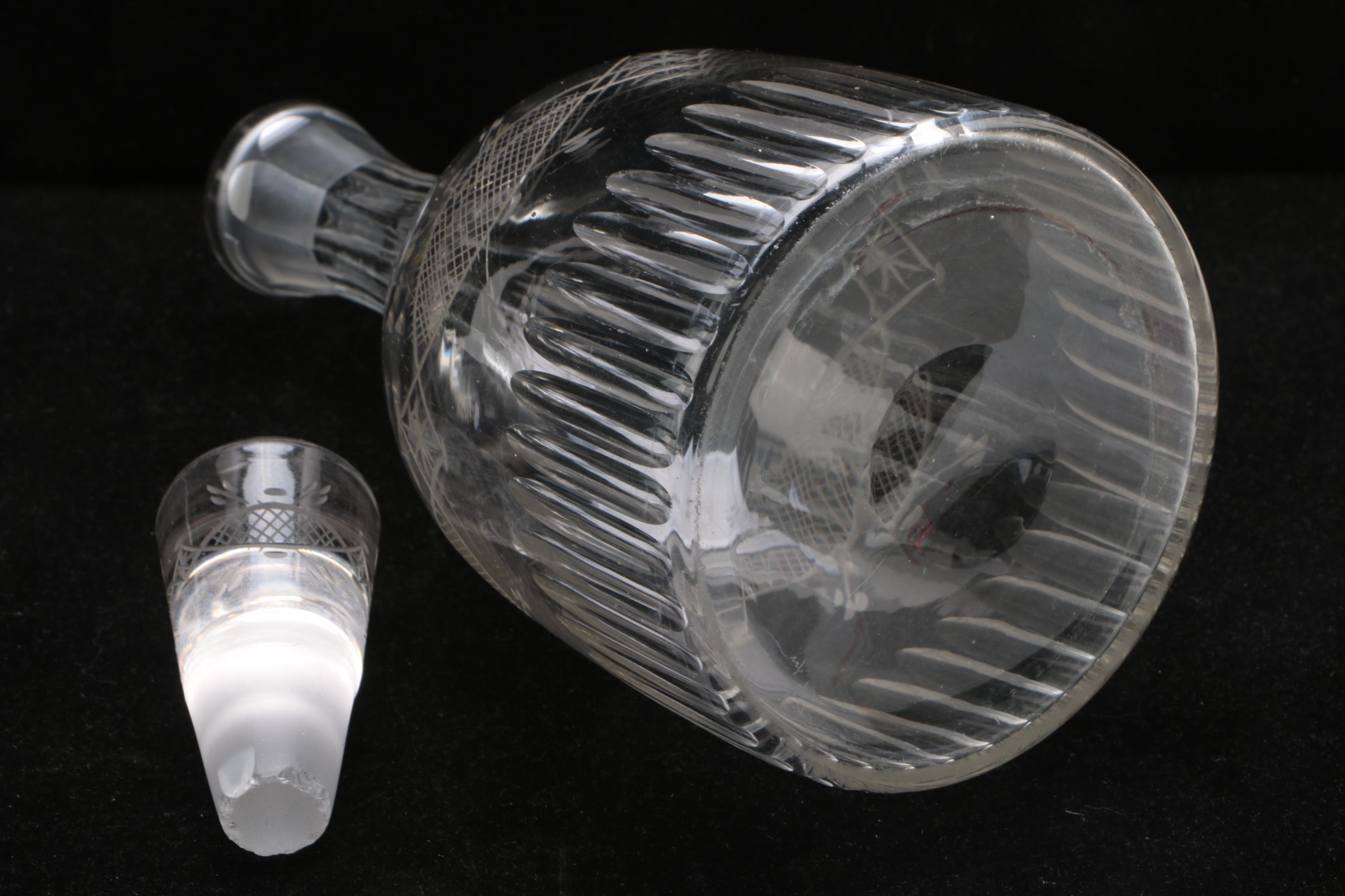 Etched and Cut Glass Decanters