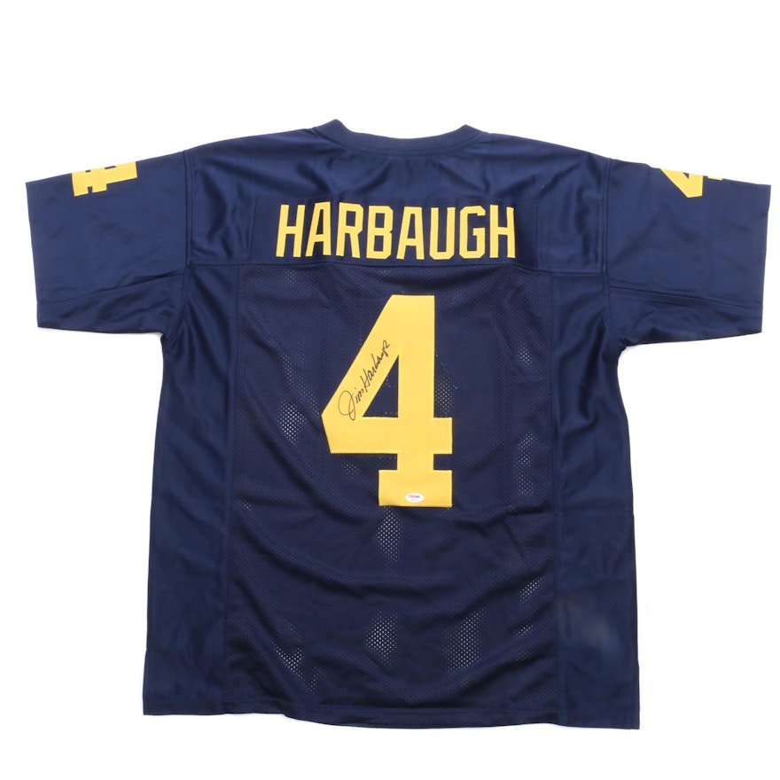 Jim Harbaugh Signed Michigan Jersey  COA