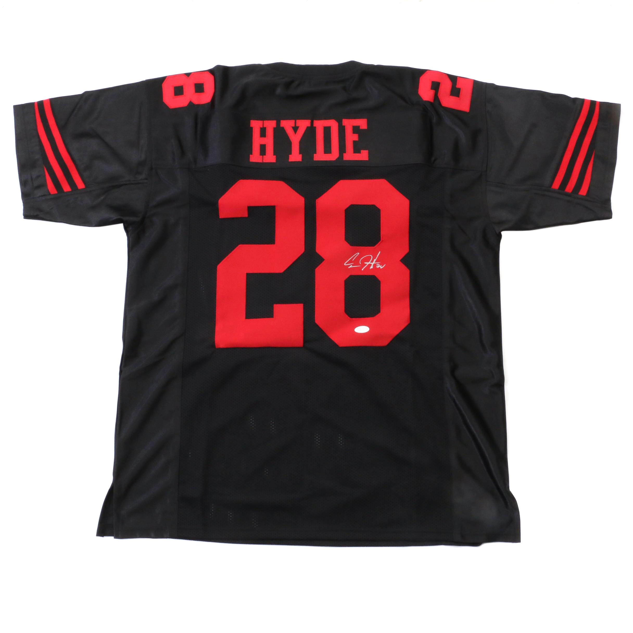 Carlos Hyde Signed 49ers Jersey  COA