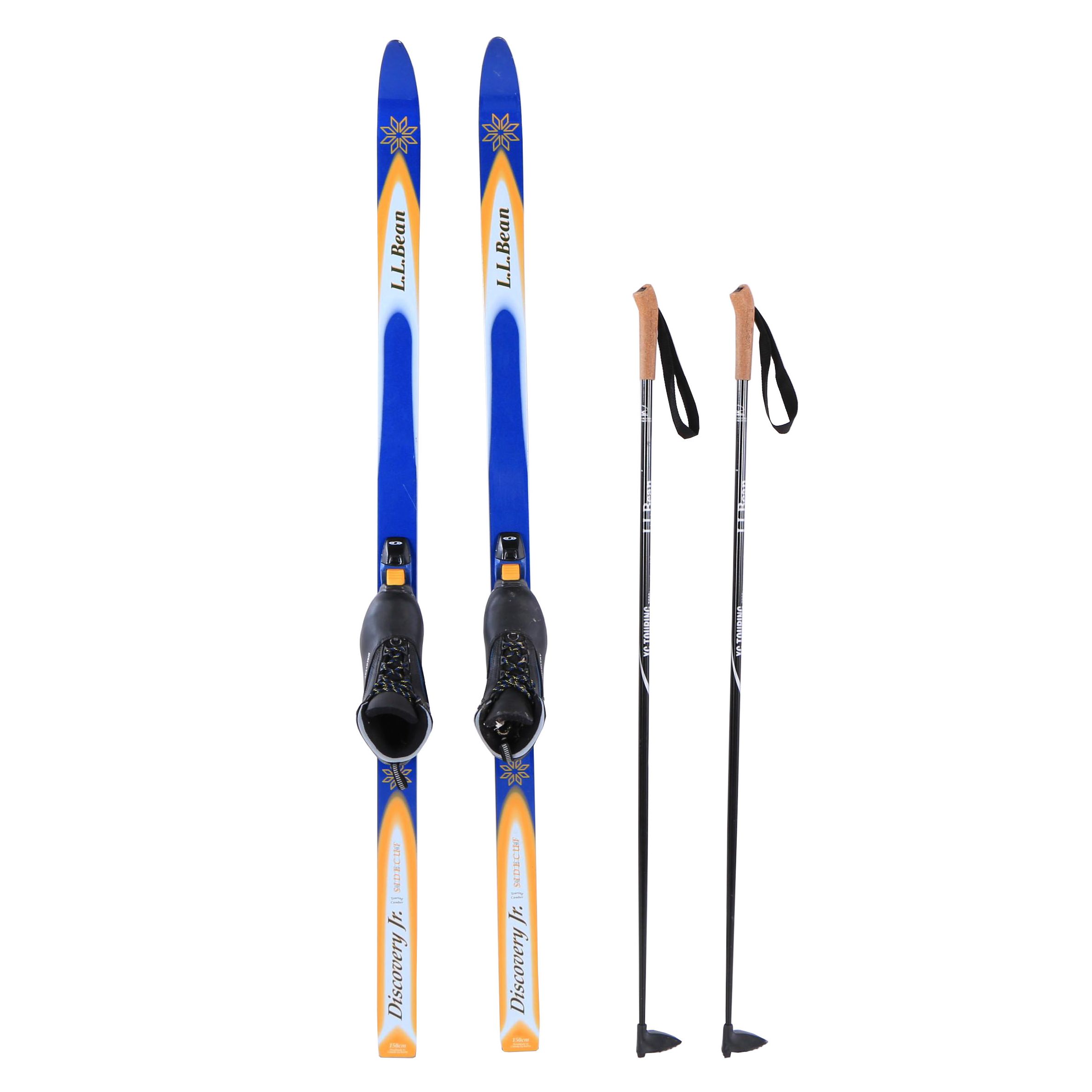 L.L.Bean Snowflake XC Touring Skis with Boots and Poles