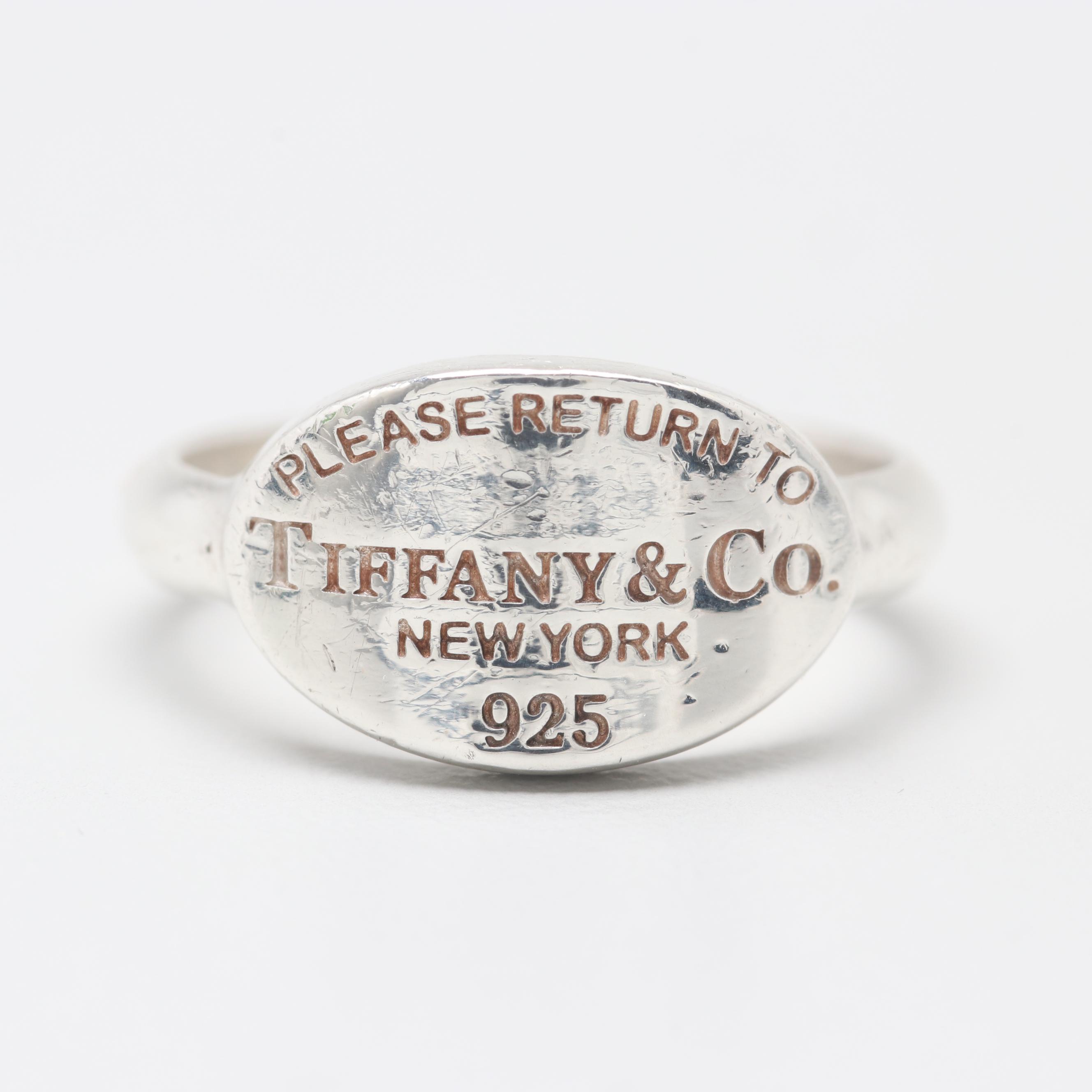 Tiffany & Co. Sterling Silver "Return to Tiffany & Co." Ring