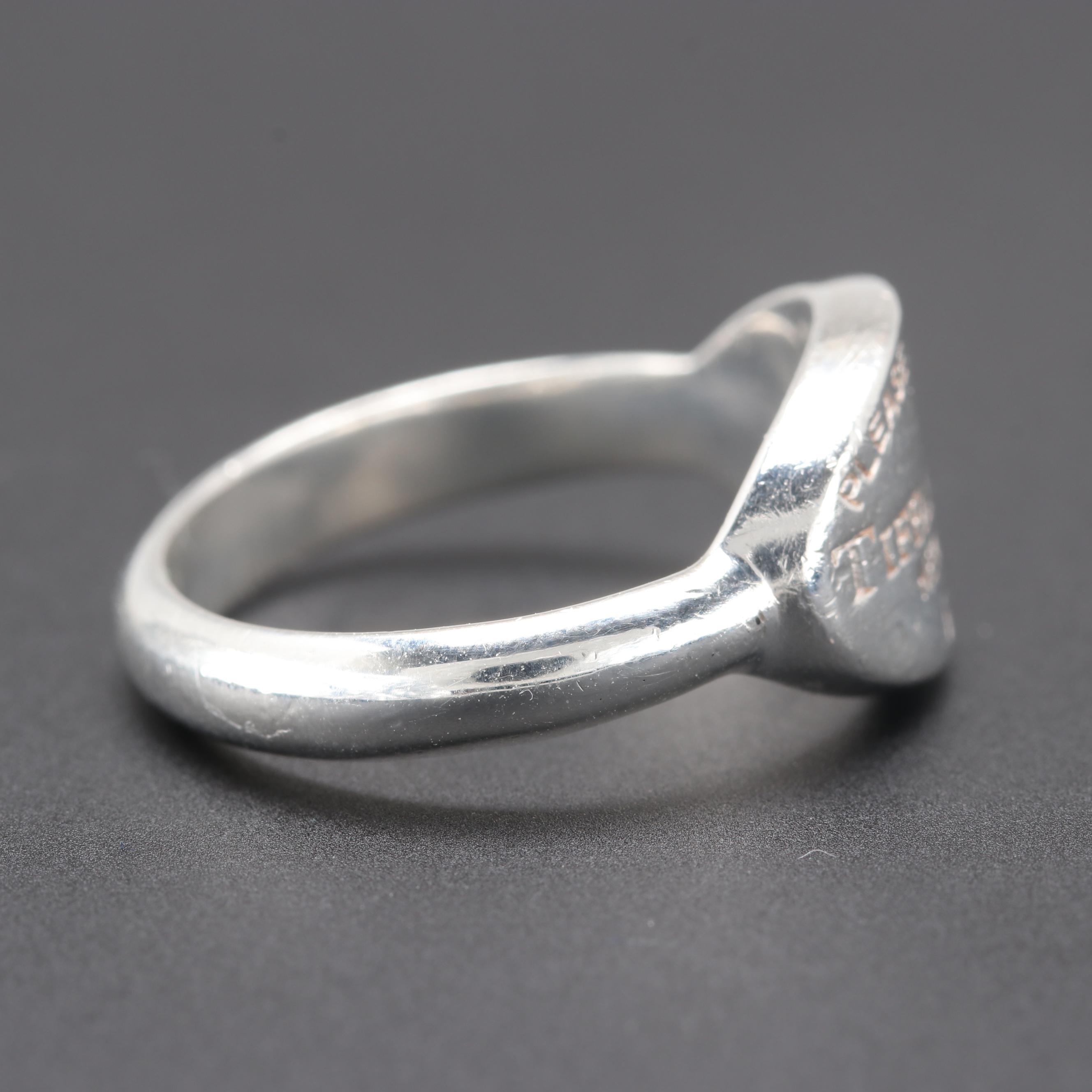 Tiffany & Co. Sterling Silver "Return to Tiffany & Co." Ring