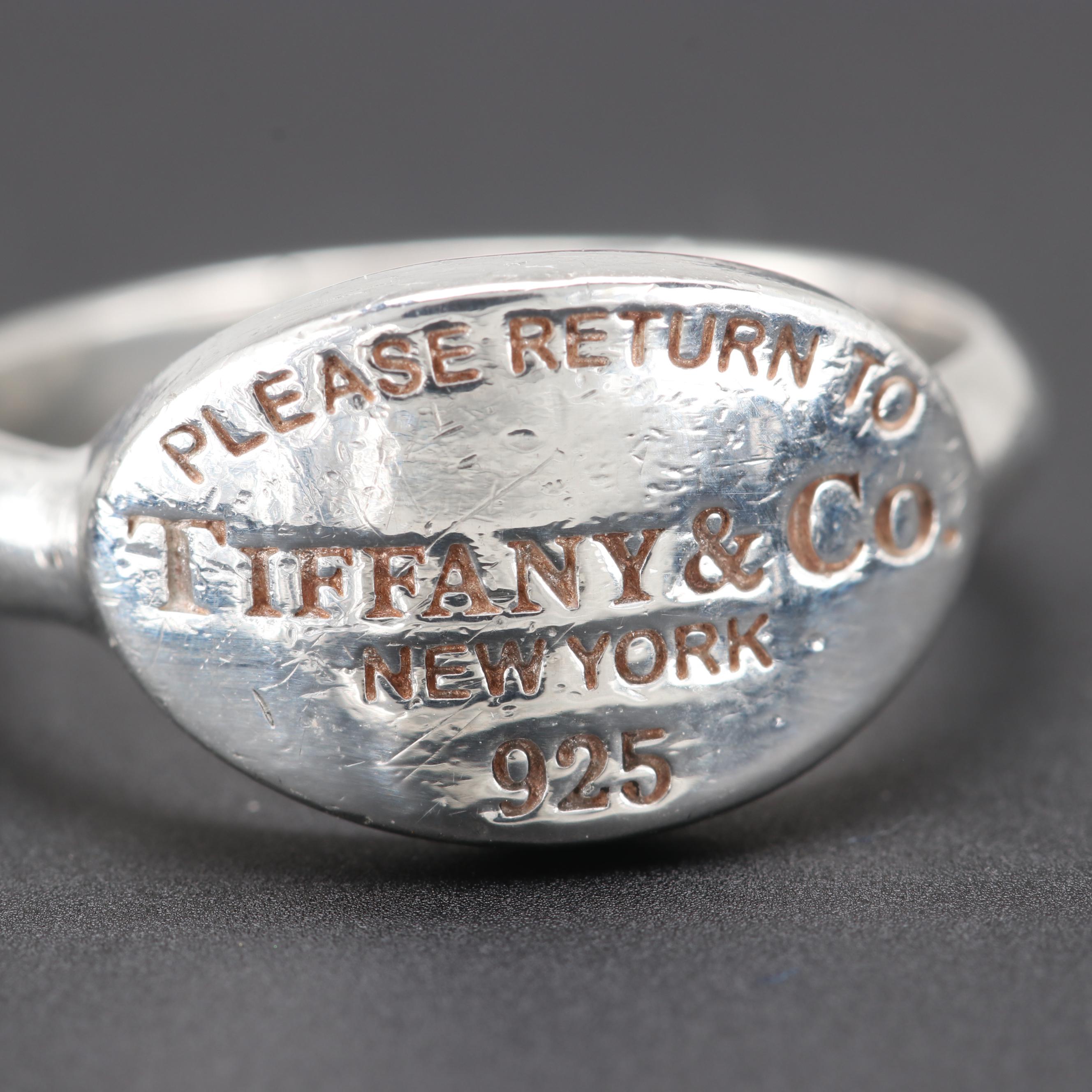 Tiffany & Co. Sterling Silver "Return to Tiffany & Co." Ring