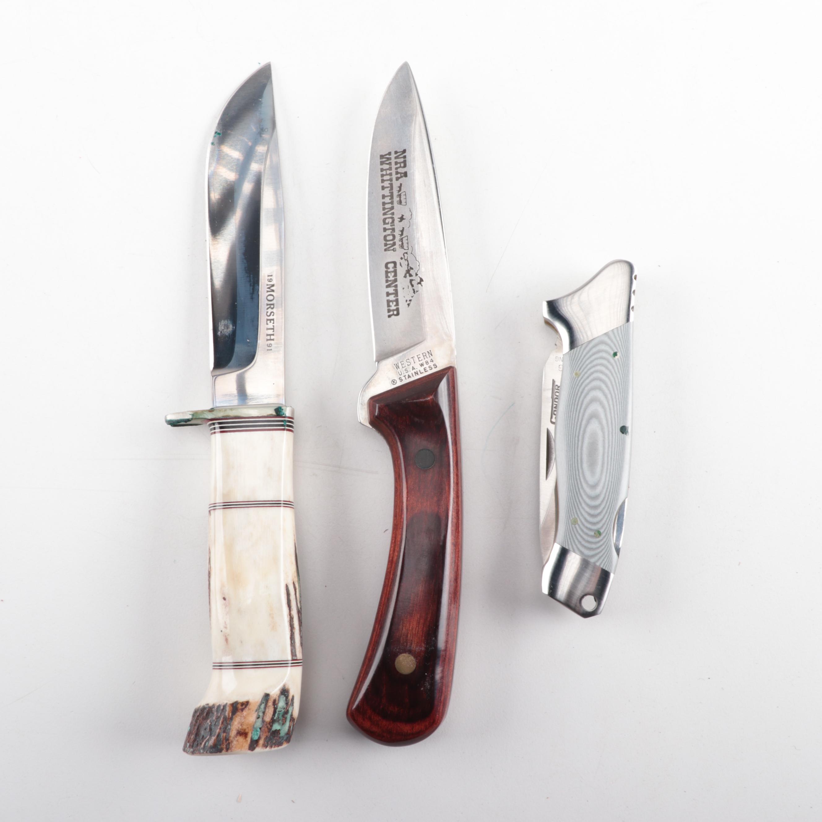 Morseth 1991, Western W84 and Condor 82 SSG Knives