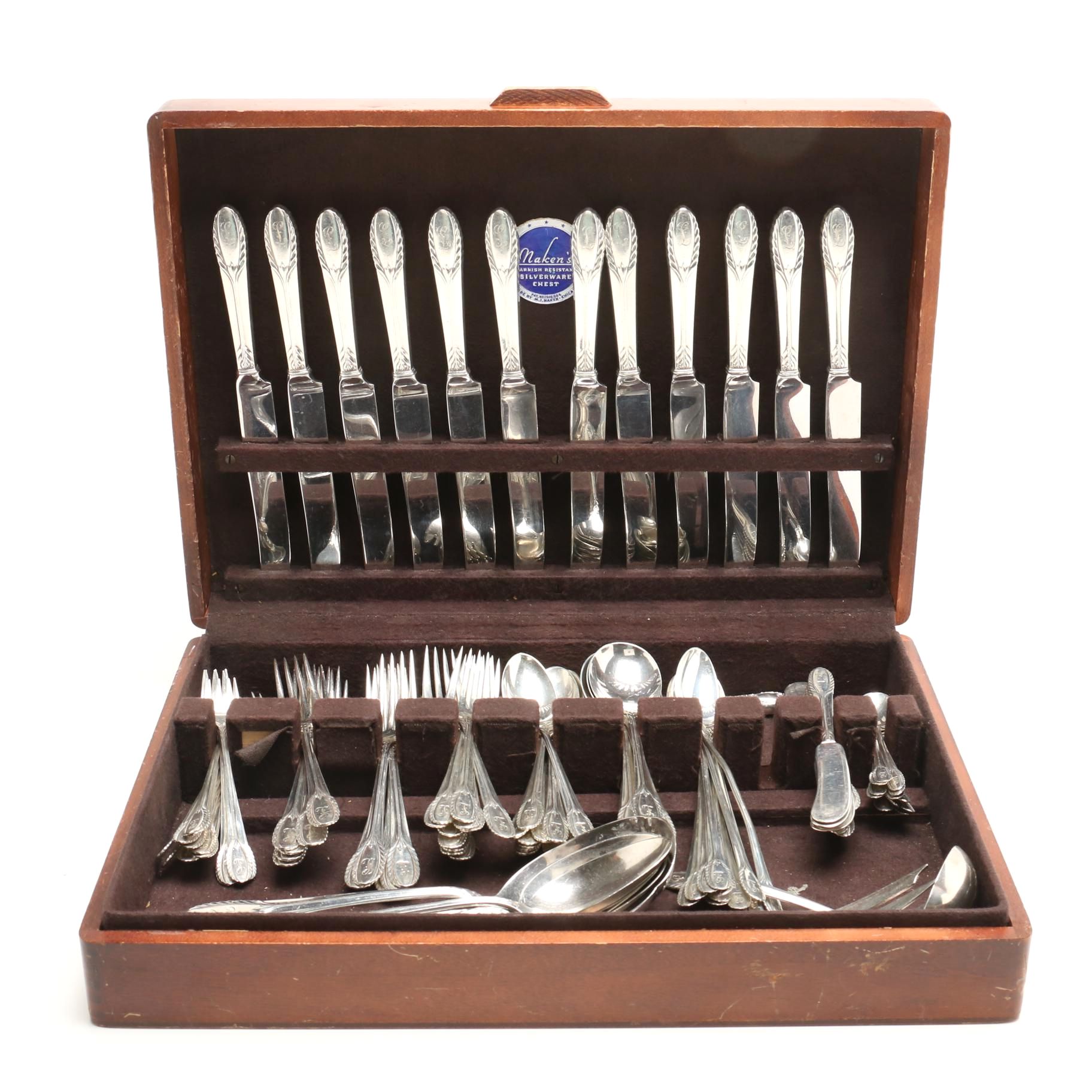 International Silver Company "Trousseau" Sterling Silver Flatware in Case