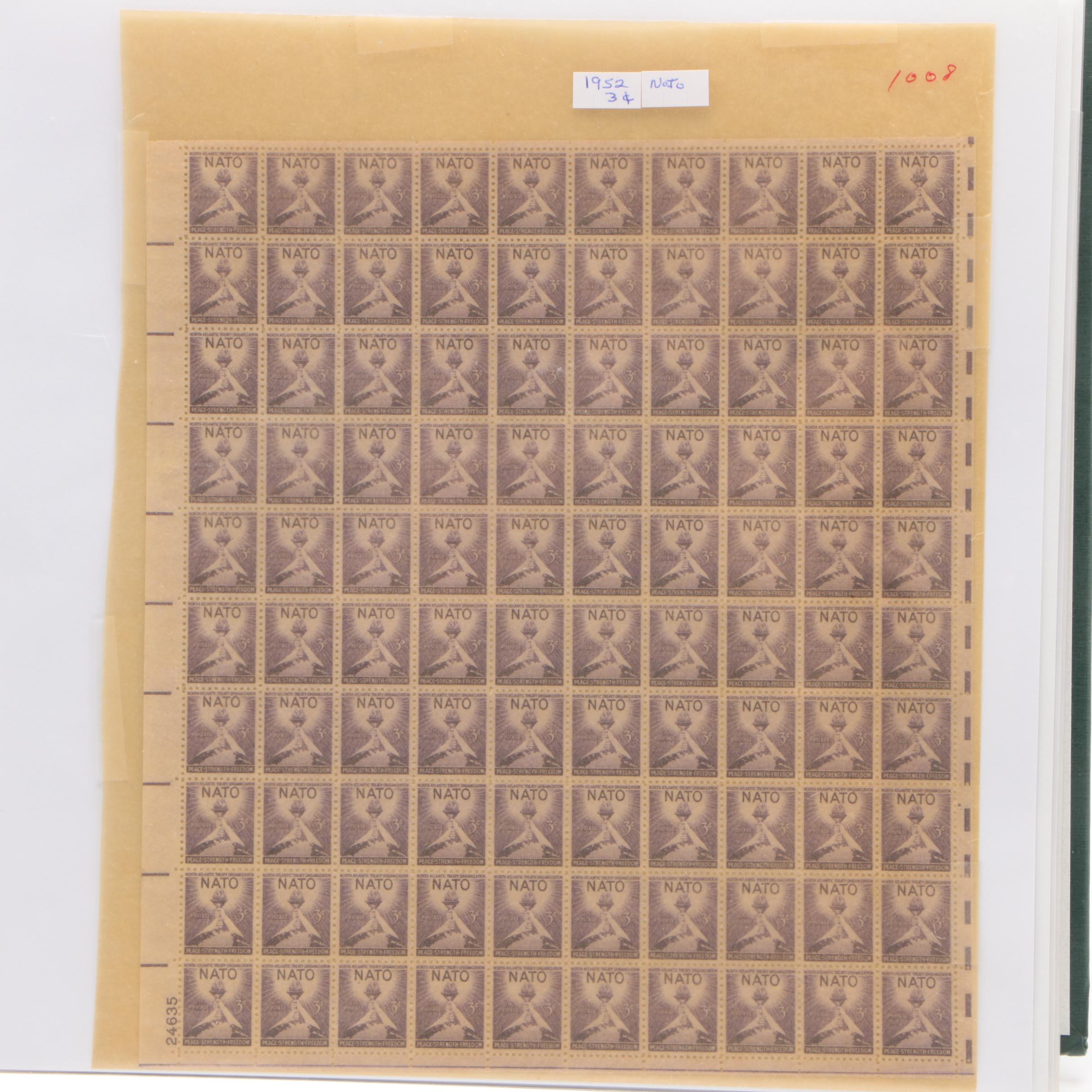 Vintage United States Full Sheet Stamp Album