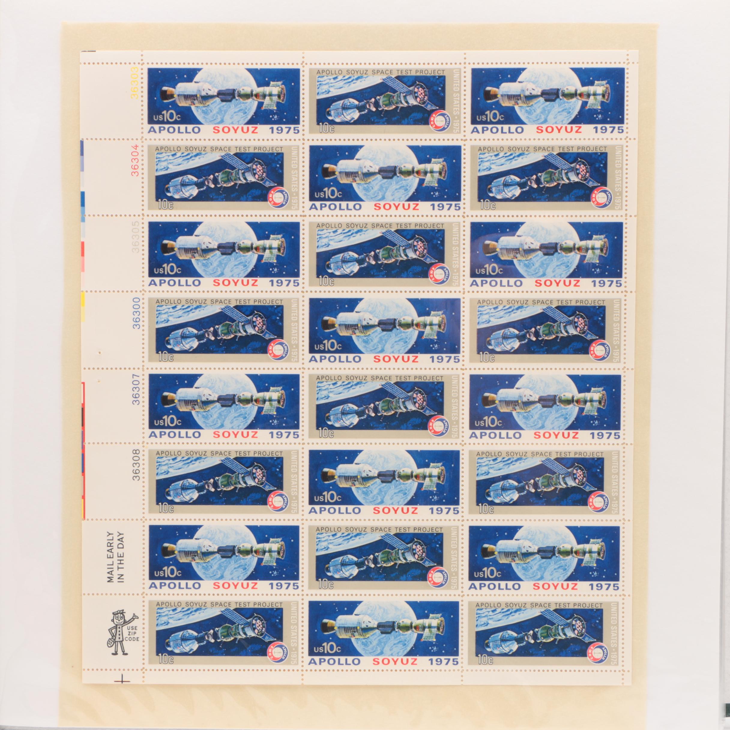 Vintage United States Full Sheet Stamp Album