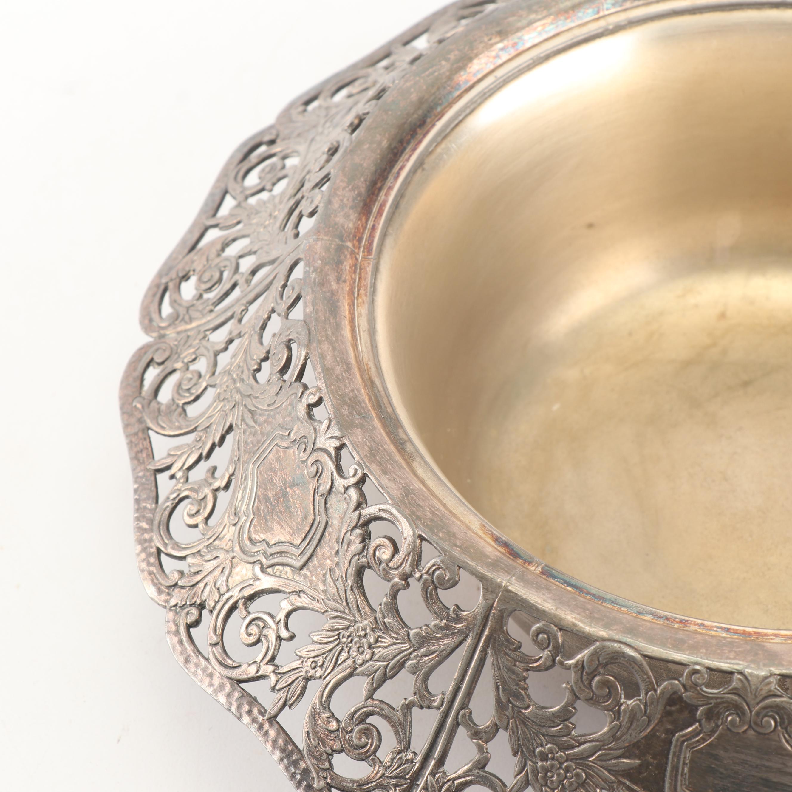 Forbes Silver Co. Silver Plate Centerpiece Flower Frog, Circa 1920s