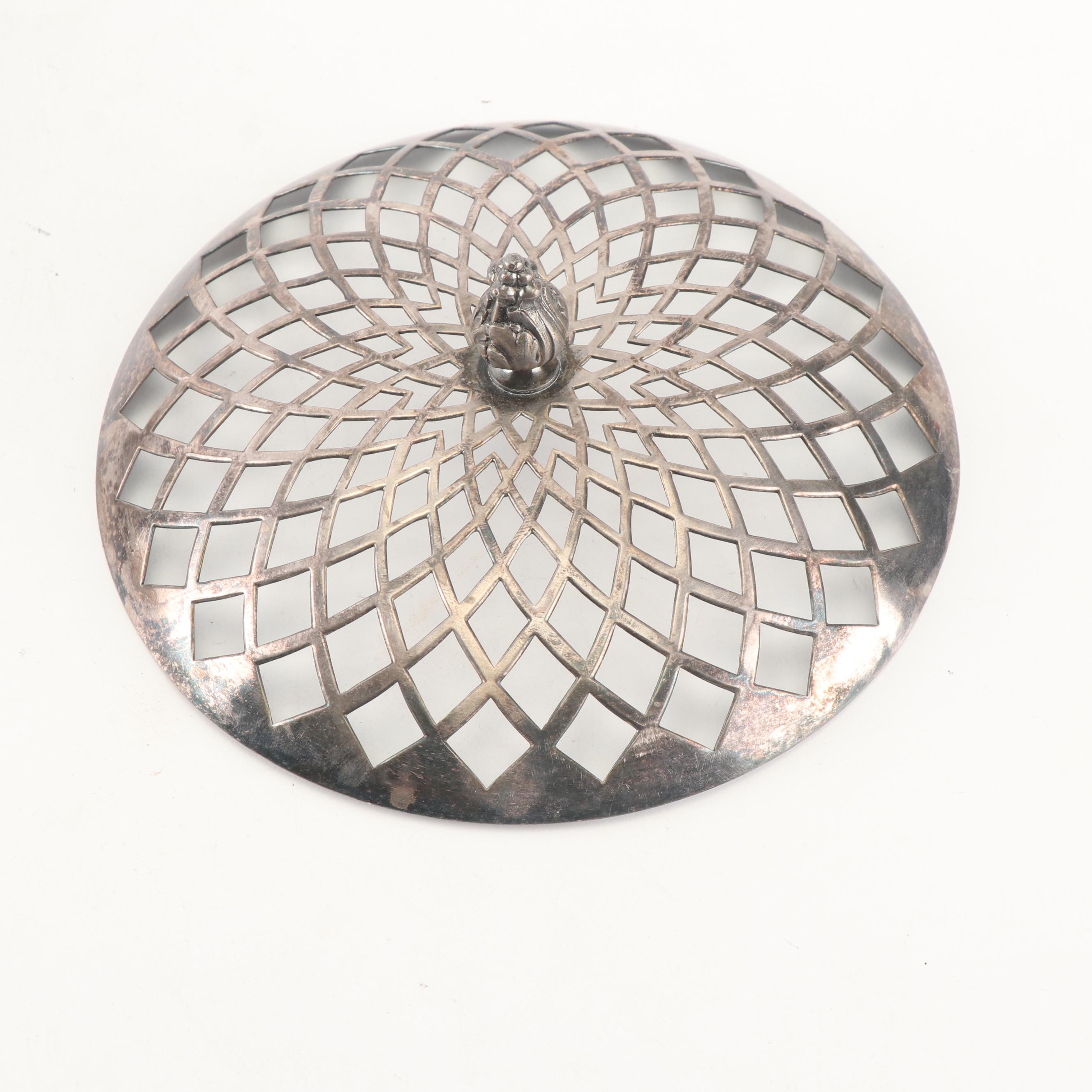 Forbes Silver Co. Silver Plate Centerpiece Flower Frog, Circa 1920s