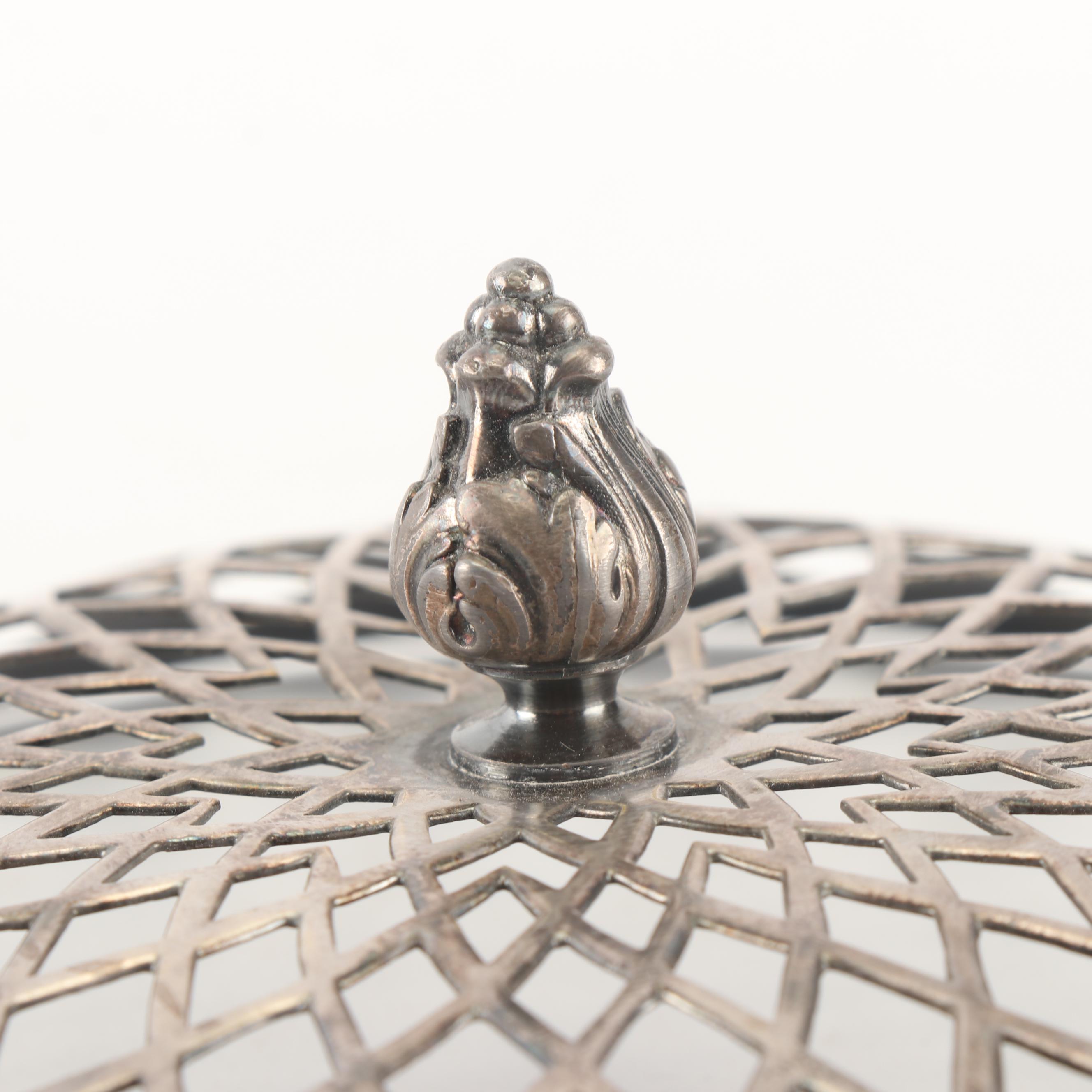 Forbes Silver Co. Silver Plate Centerpiece Flower Frog, Circa 1920s