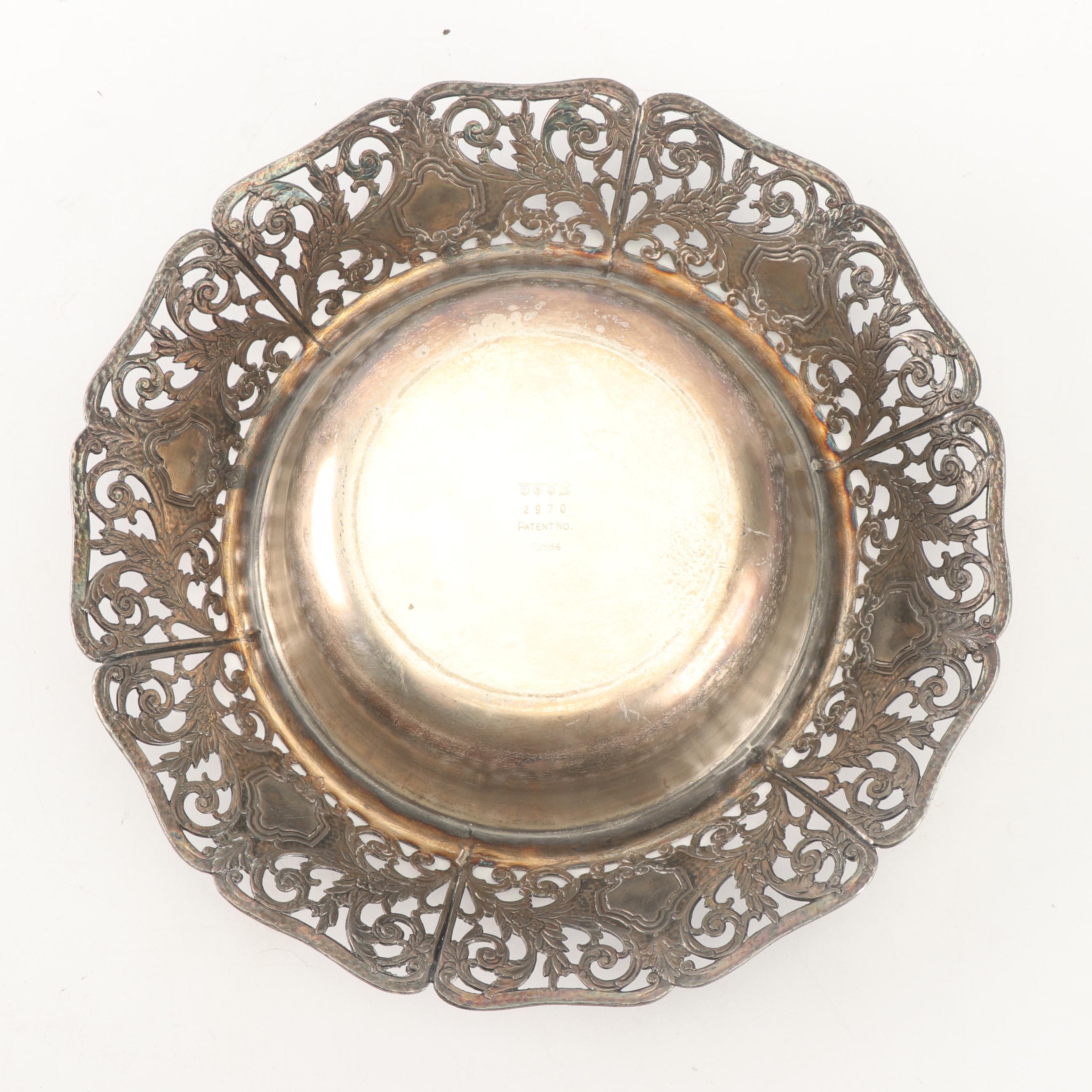 Forbes Silver Co. Silver Plate Centerpiece Flower Frog, Circa 1920s