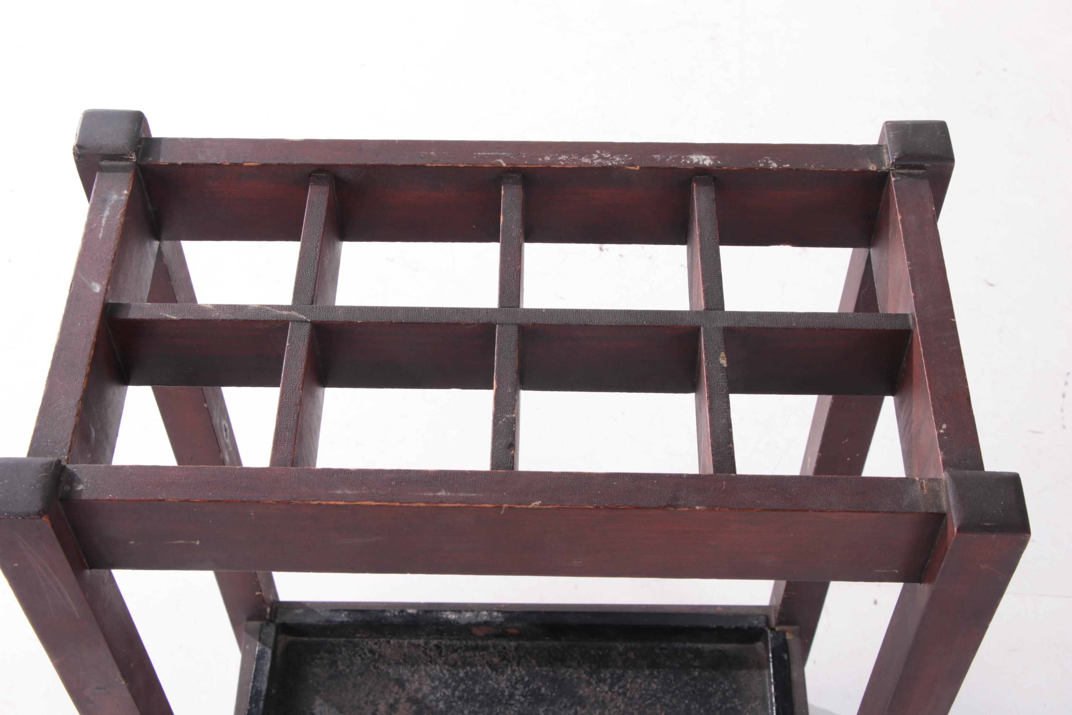 Contemporary Mission Style Painted Wooden Umbrella Stand