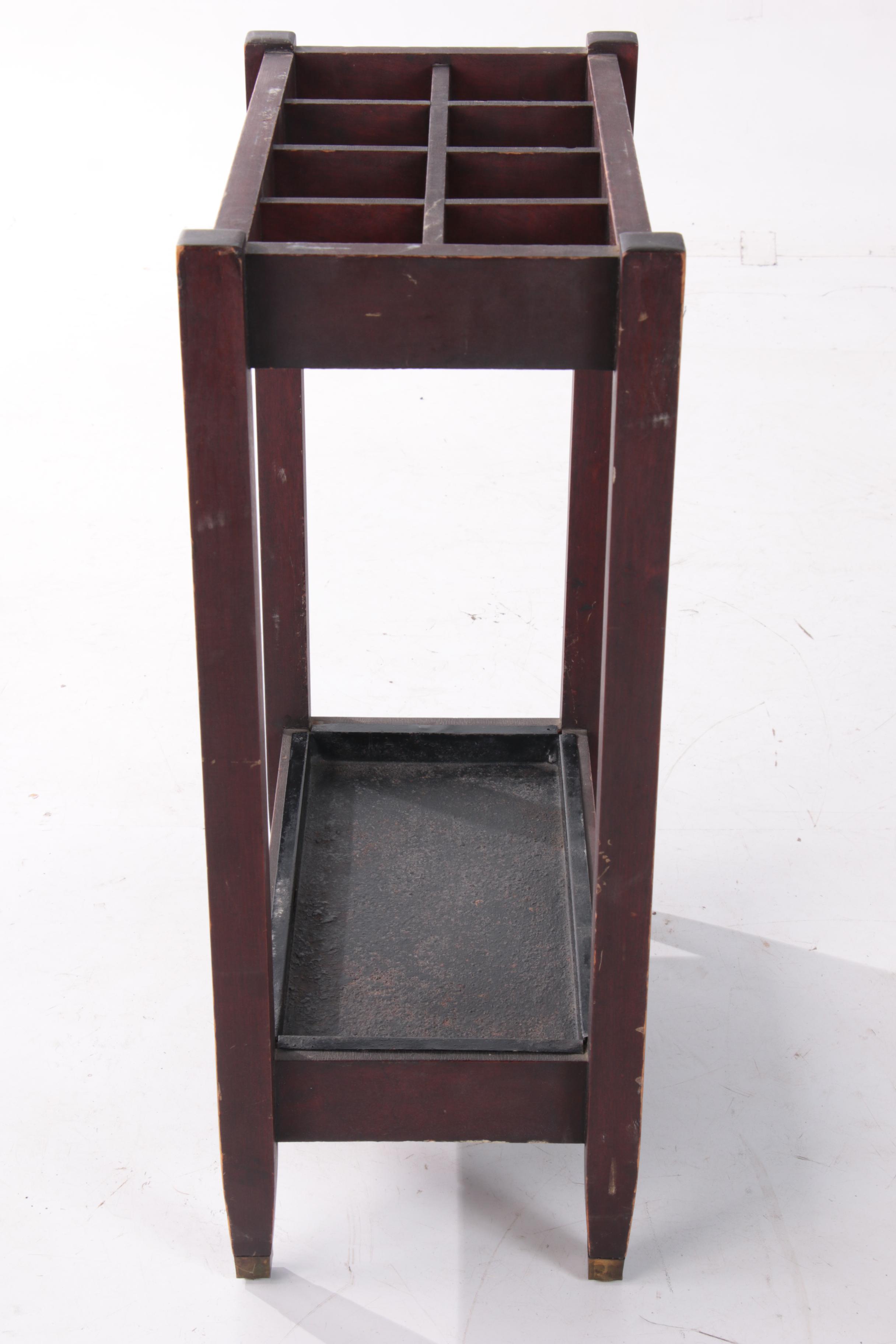 Contemporary Mission Style Painted Wooden Umbrella Stand