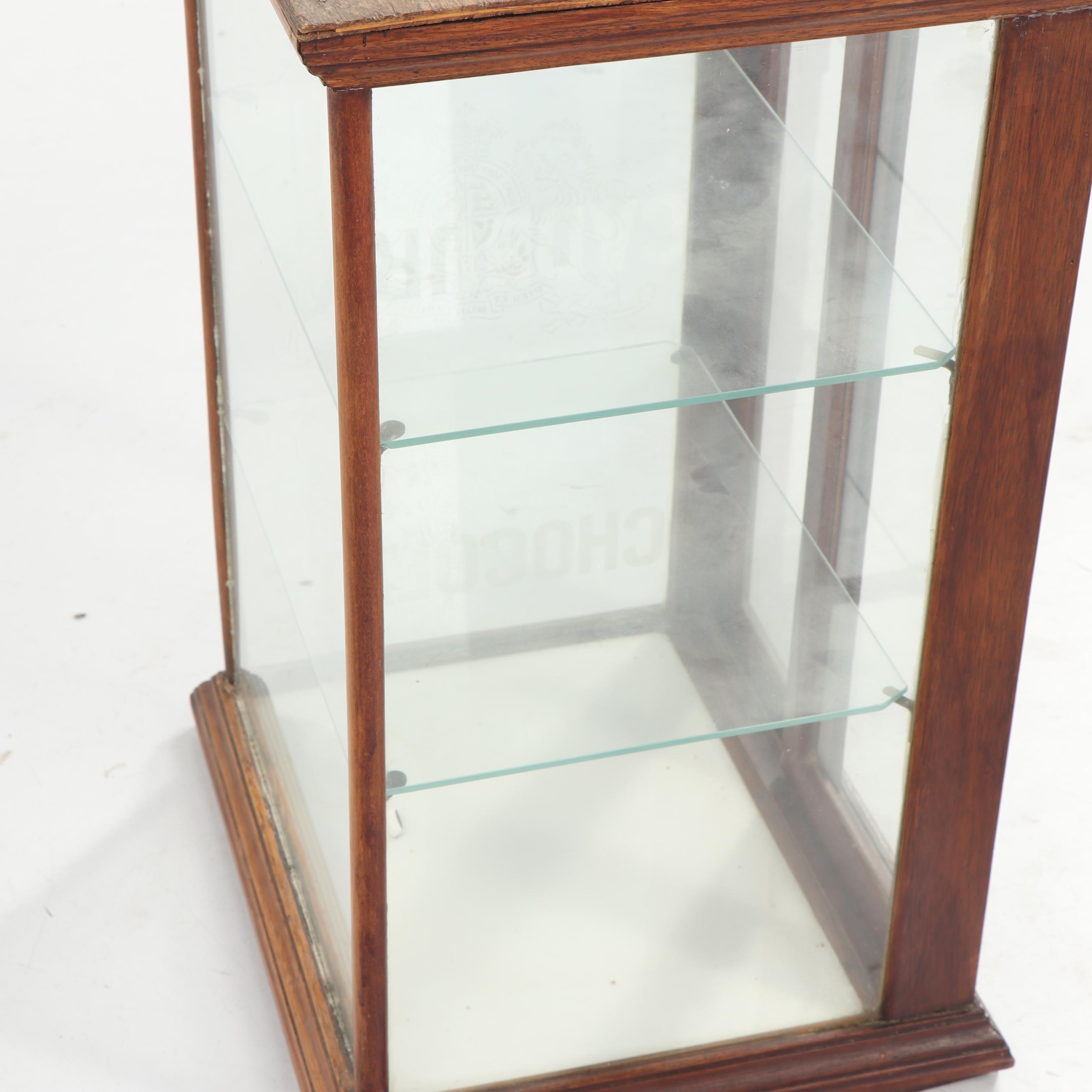 "Cadbury's Chocolate" Oak and Glass Counter Display Case, Early 20th Century