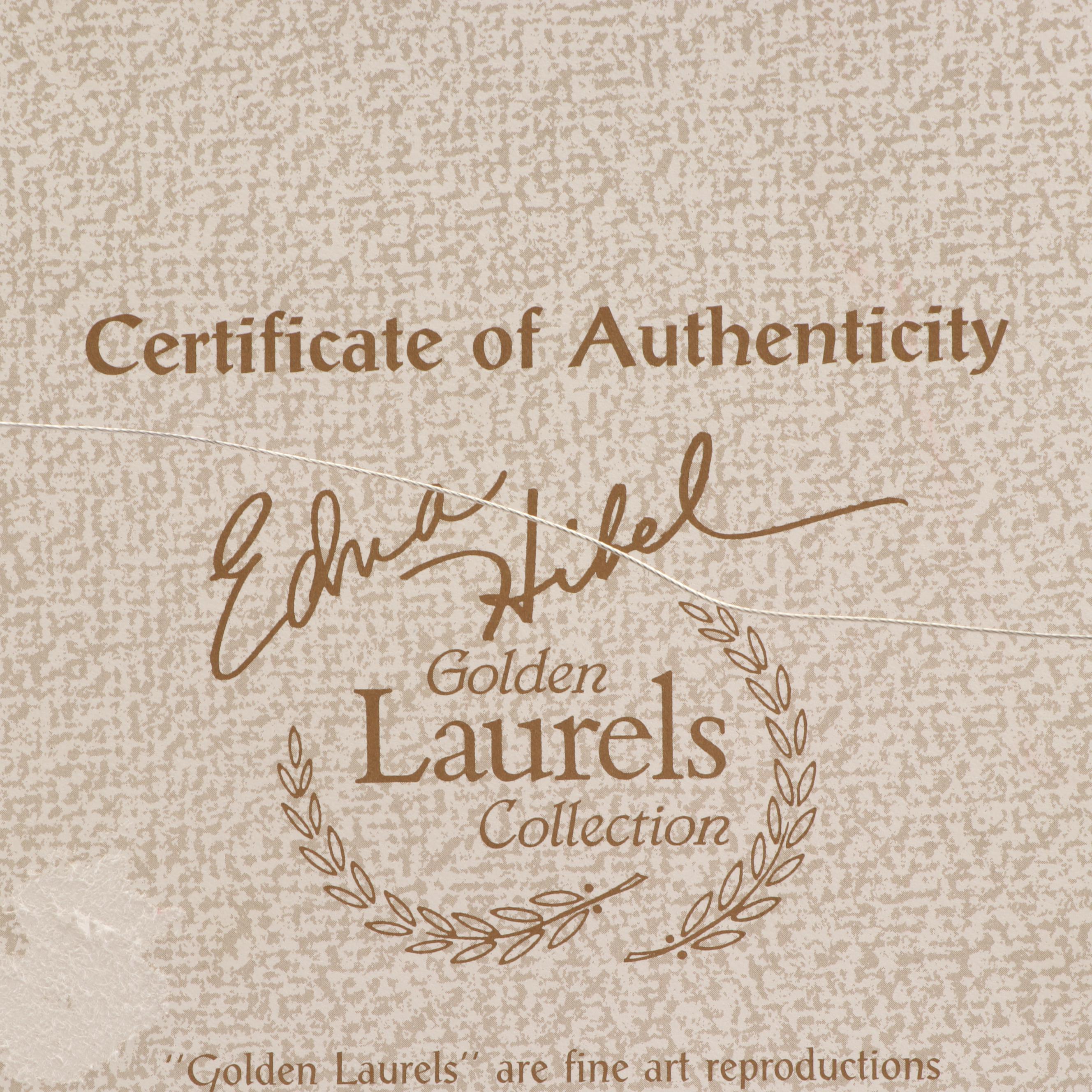 Edna Hibel Offset Lithograph  "The Bonnet"