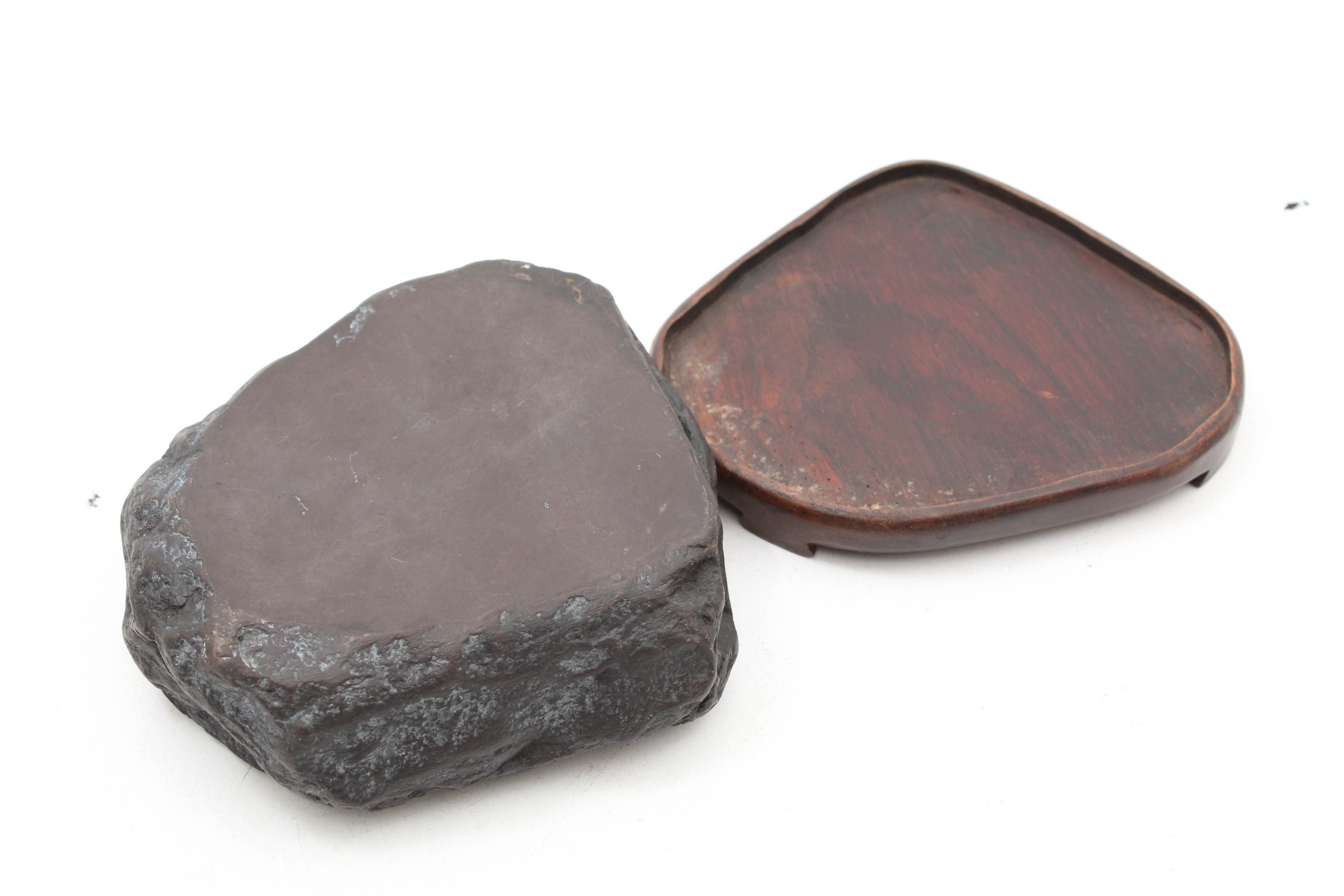 Antique Chinese Ink Stone and Brass Ink Box