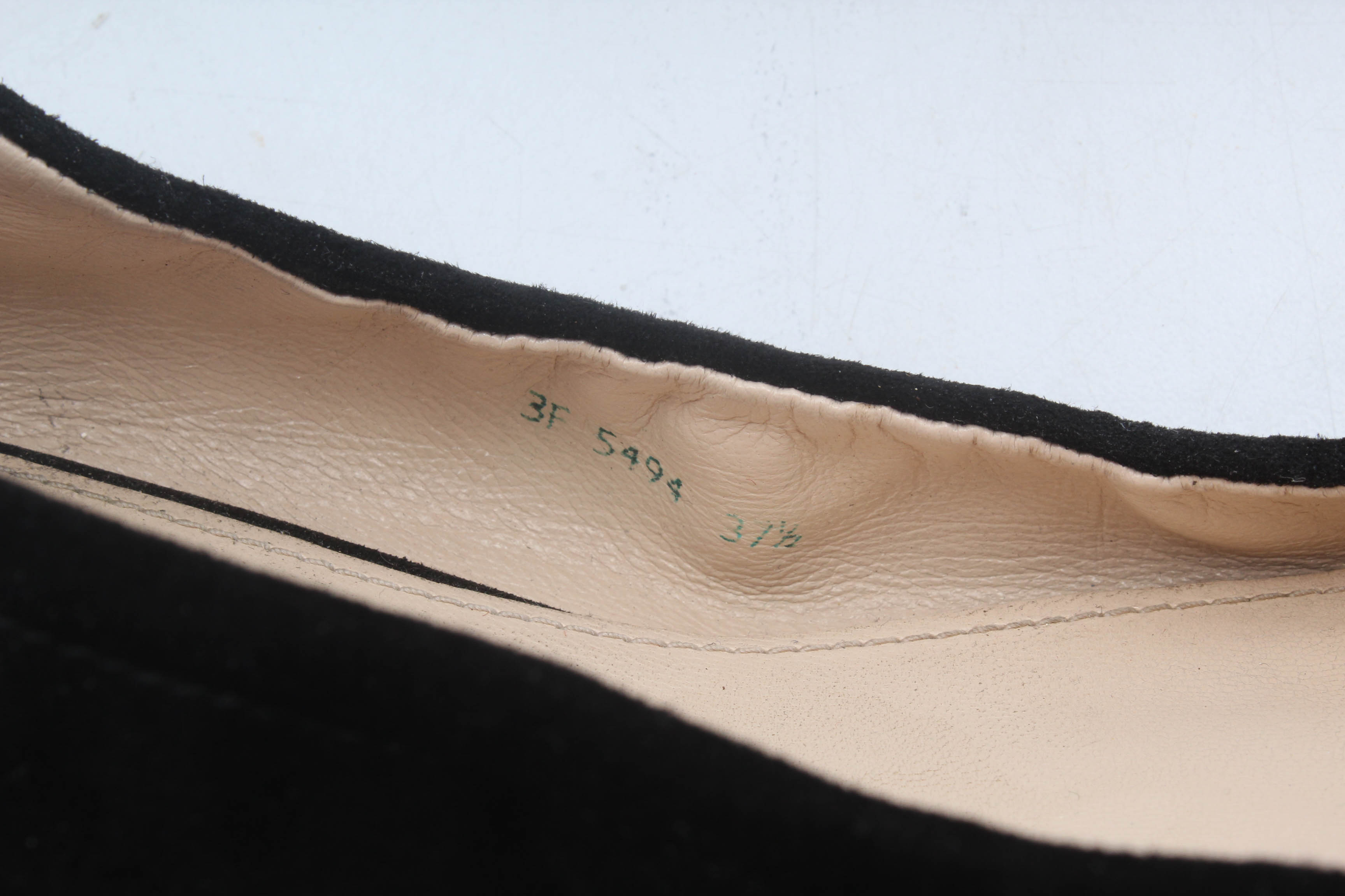 Prada Black Suede Ballet Flats with Bows