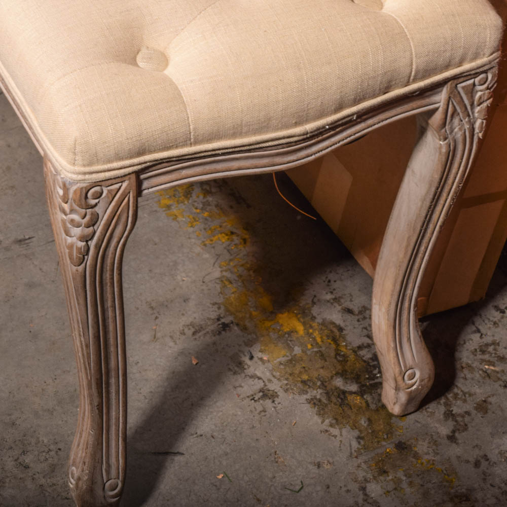 French Provincial Style Upholstered Bench