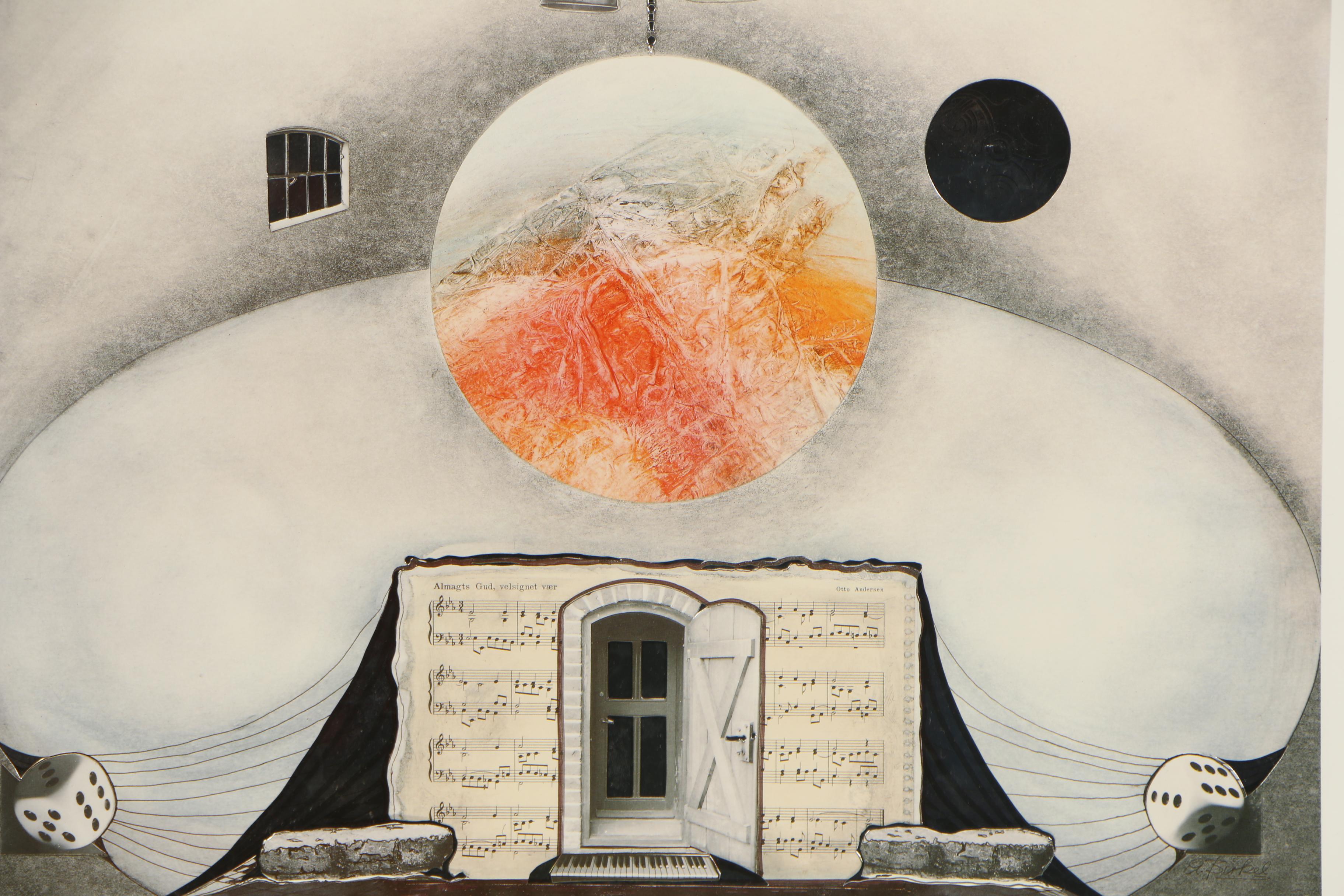 Armin Birkel Embellished Offset Lithograph "Universum"